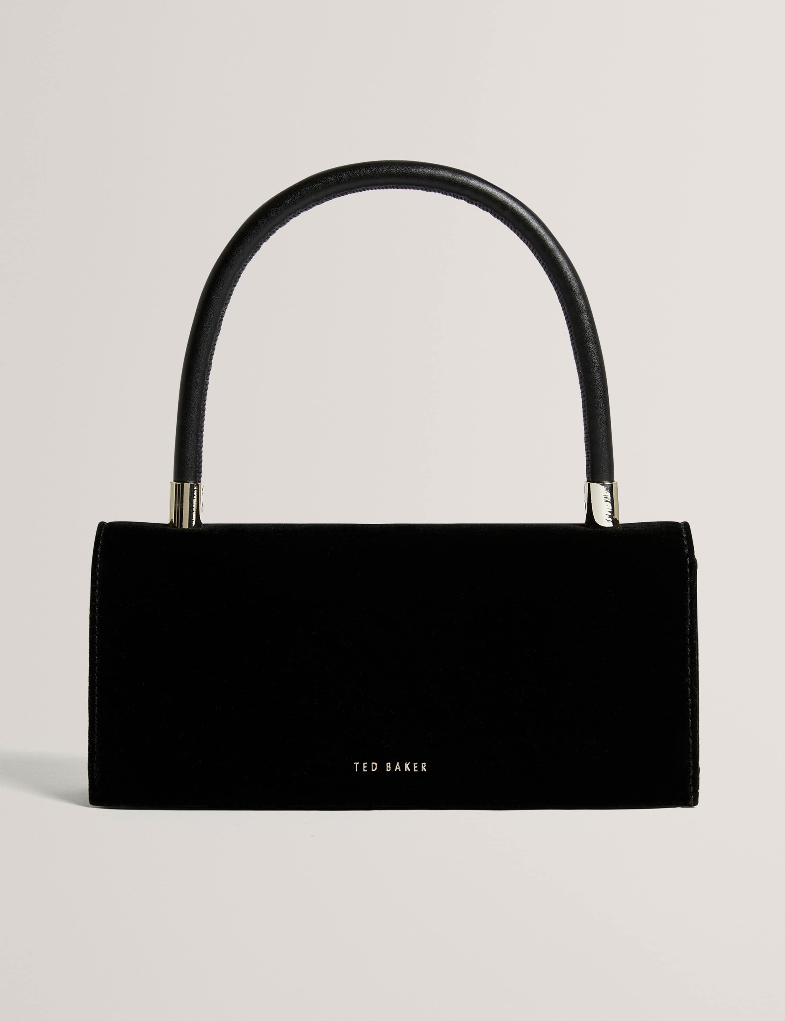 Velvet Top Handle Shoulder Bag