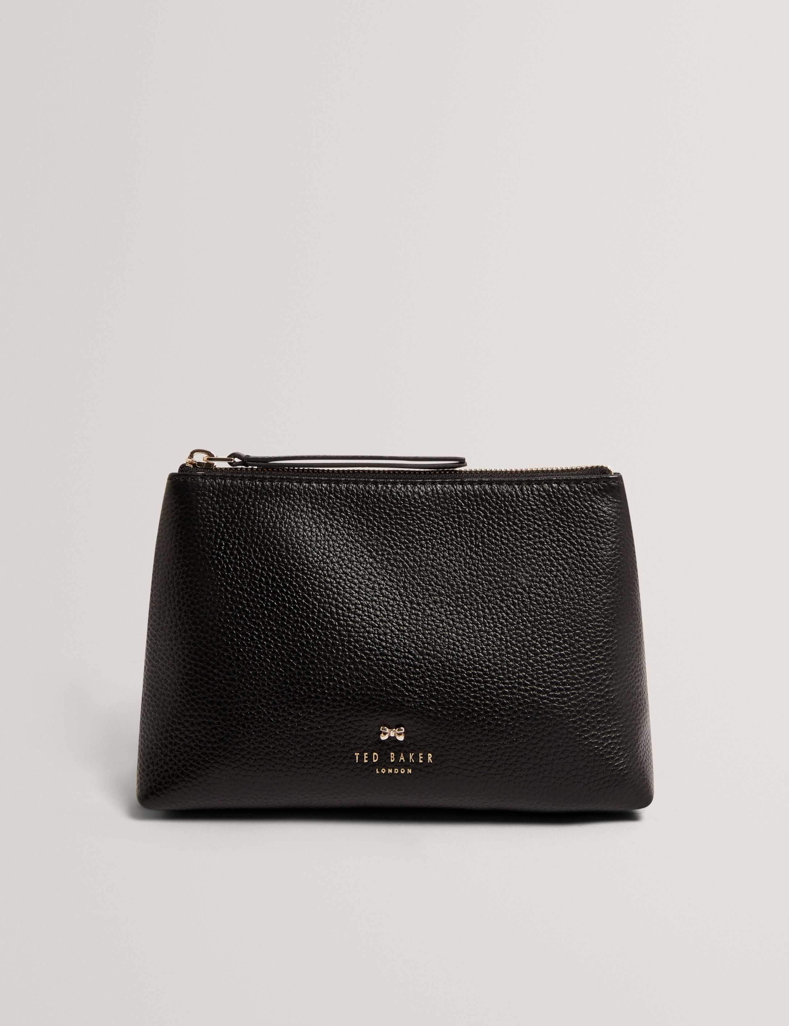 Leather Bow Wash Bag