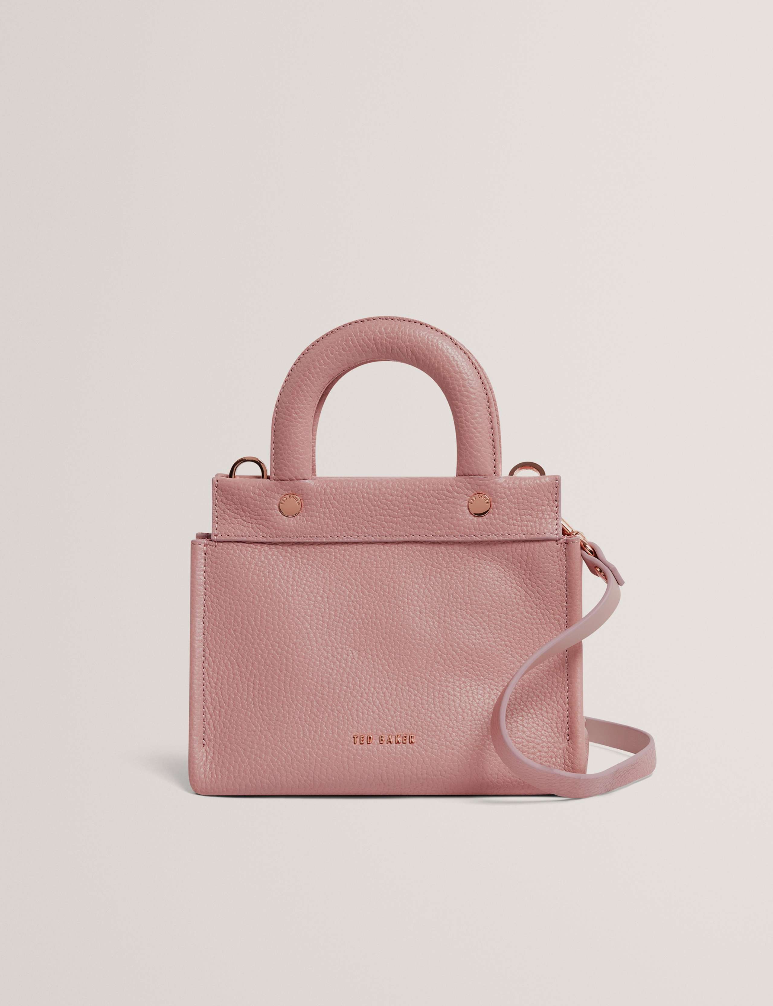Leather Top Handle Tote Bag