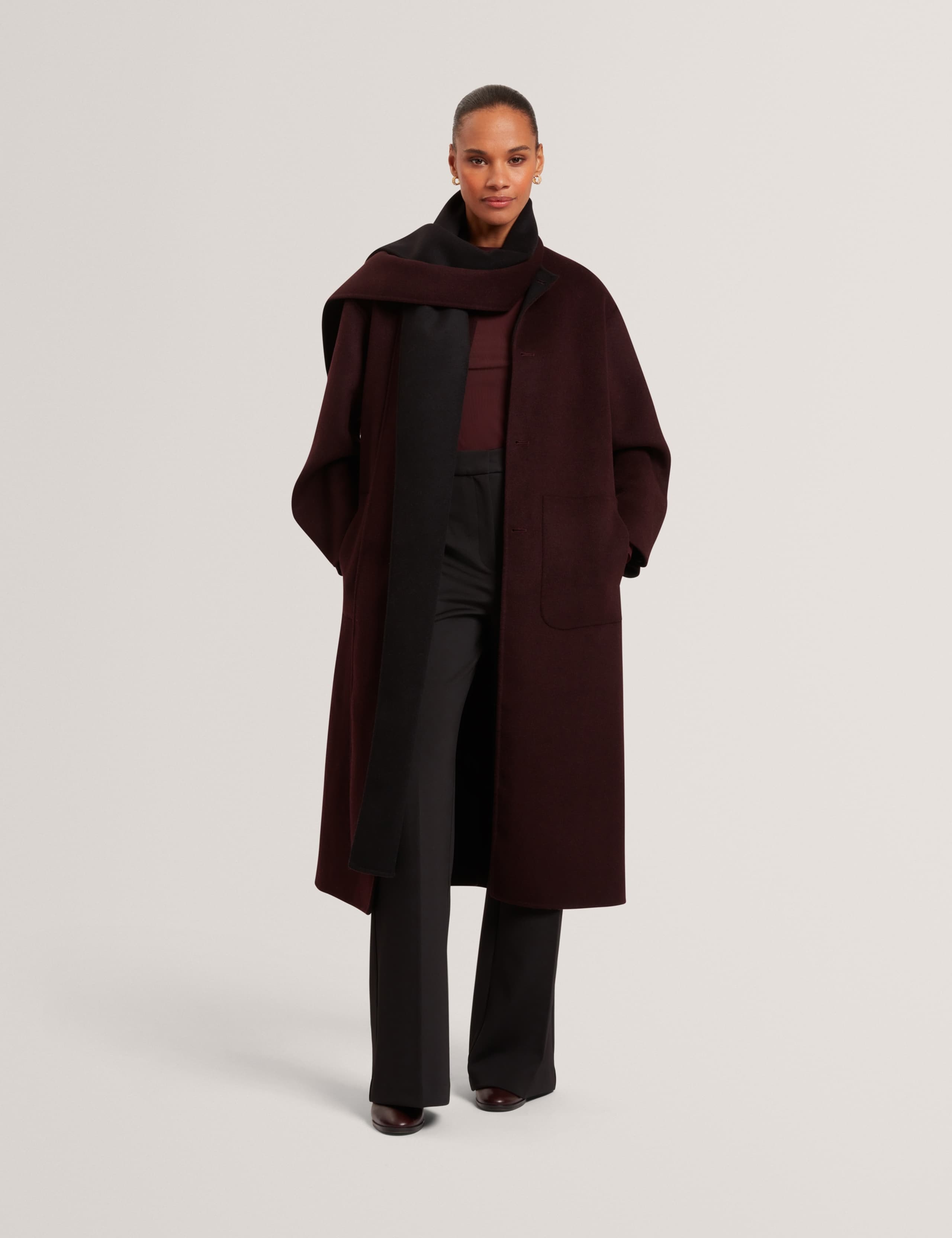 Wool Rich Reversible Longline Duster Coat