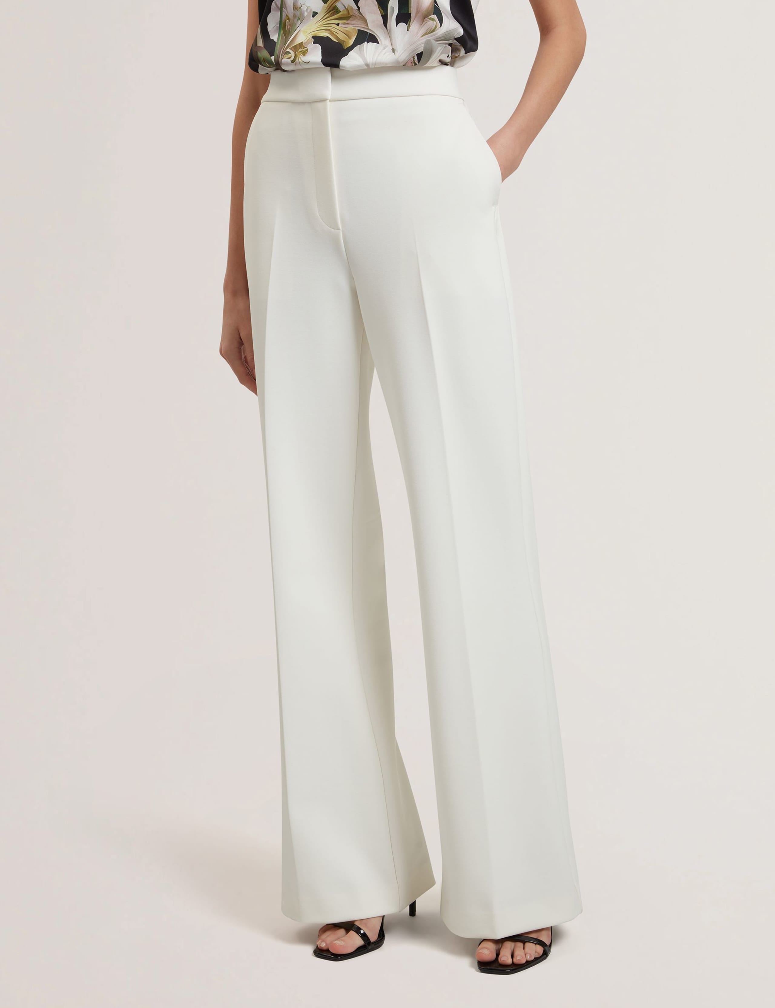High Waisted Flared Trousers