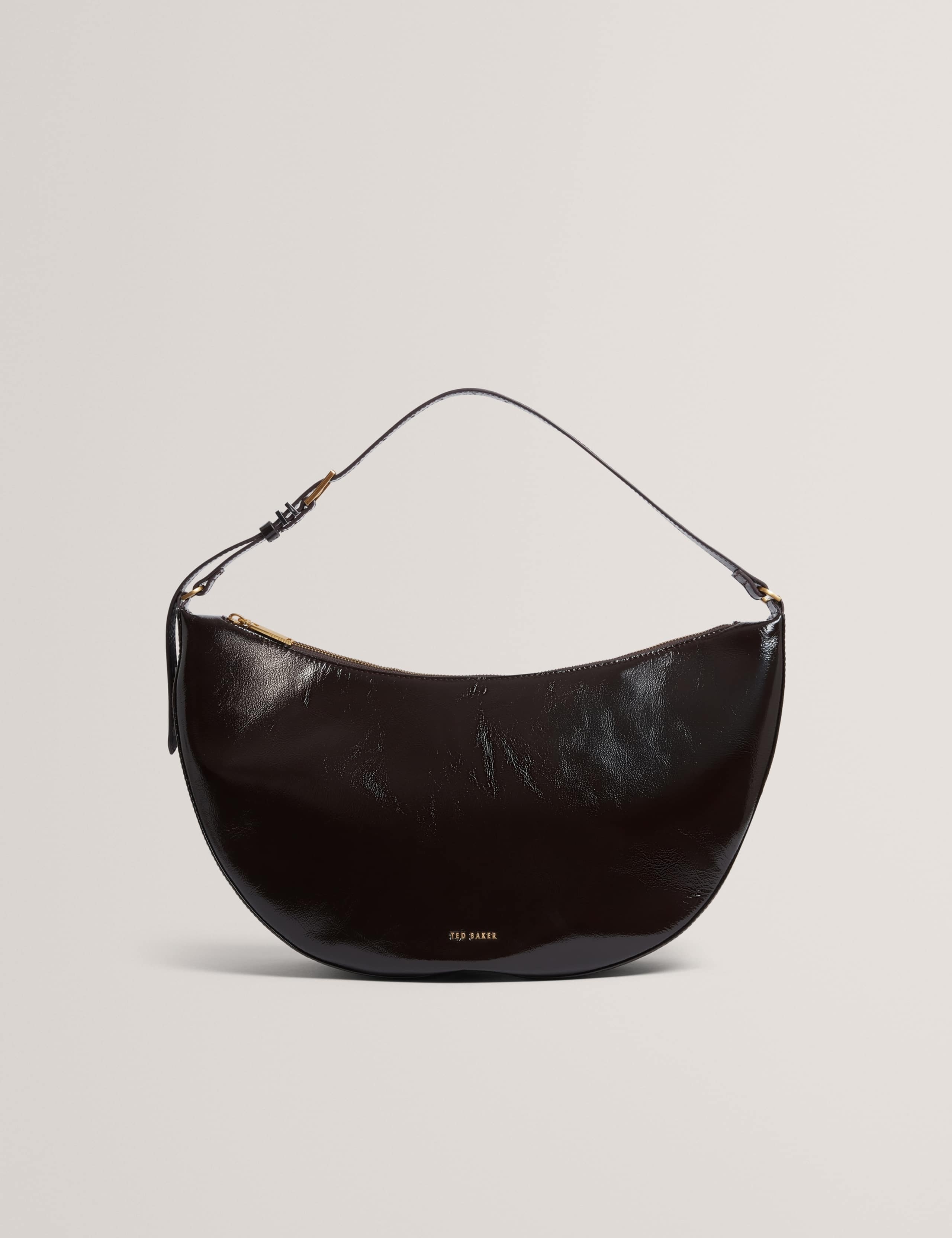 Leather Patent Finish Shoulder Bag