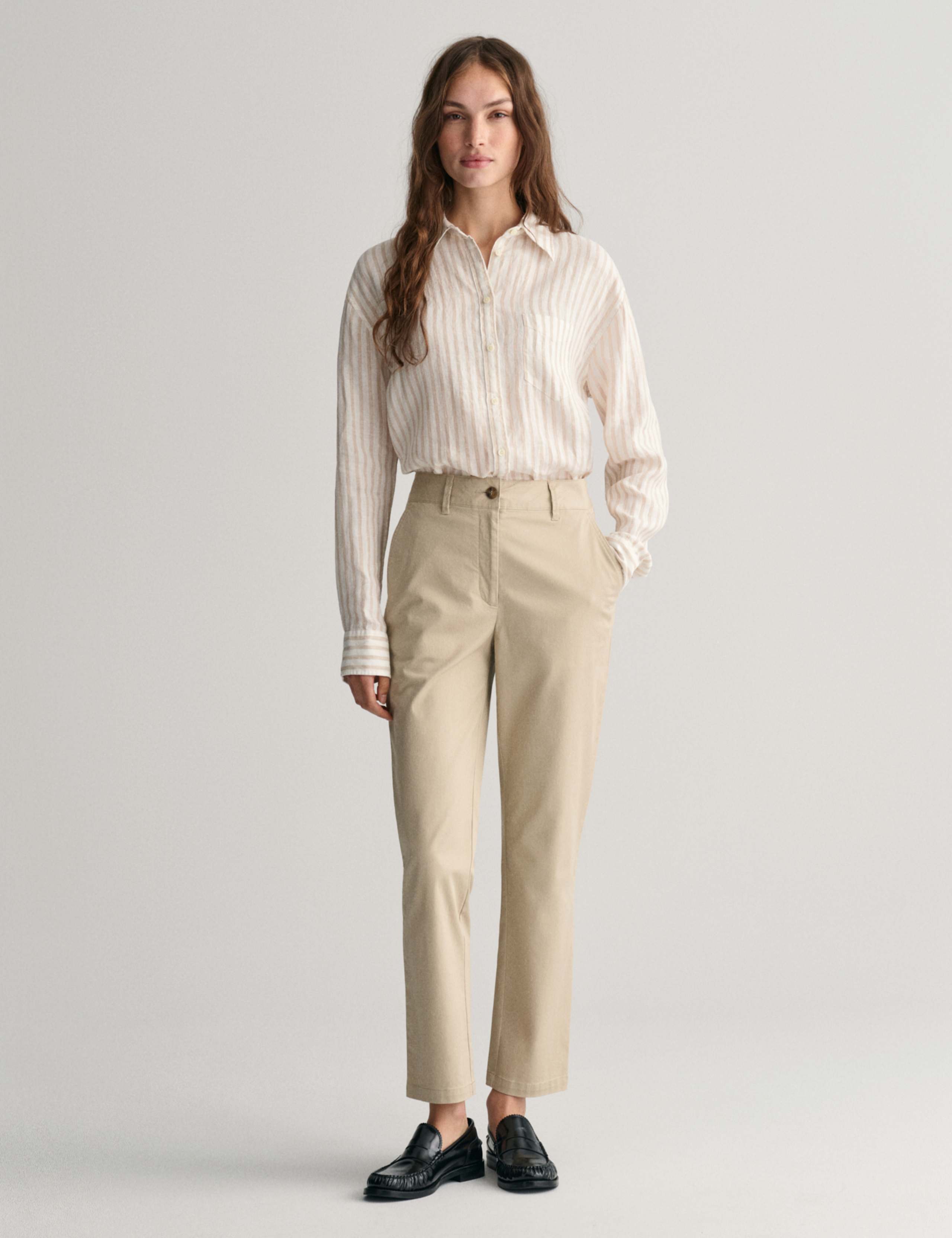 Cotton Rich Slim Fit Ankle Grazer Chinos