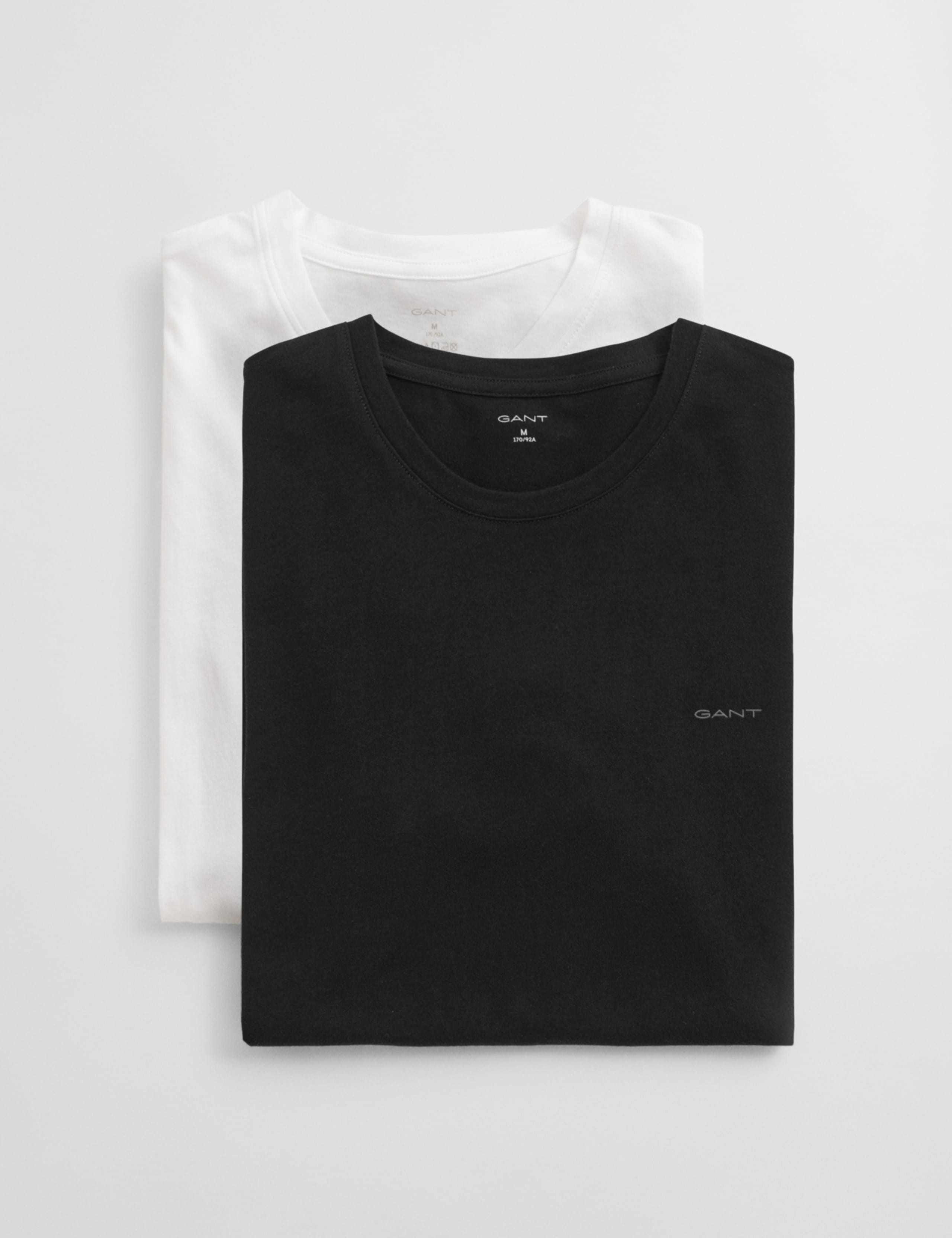 2pk Pure Cotton Crew Neck T-Shirts