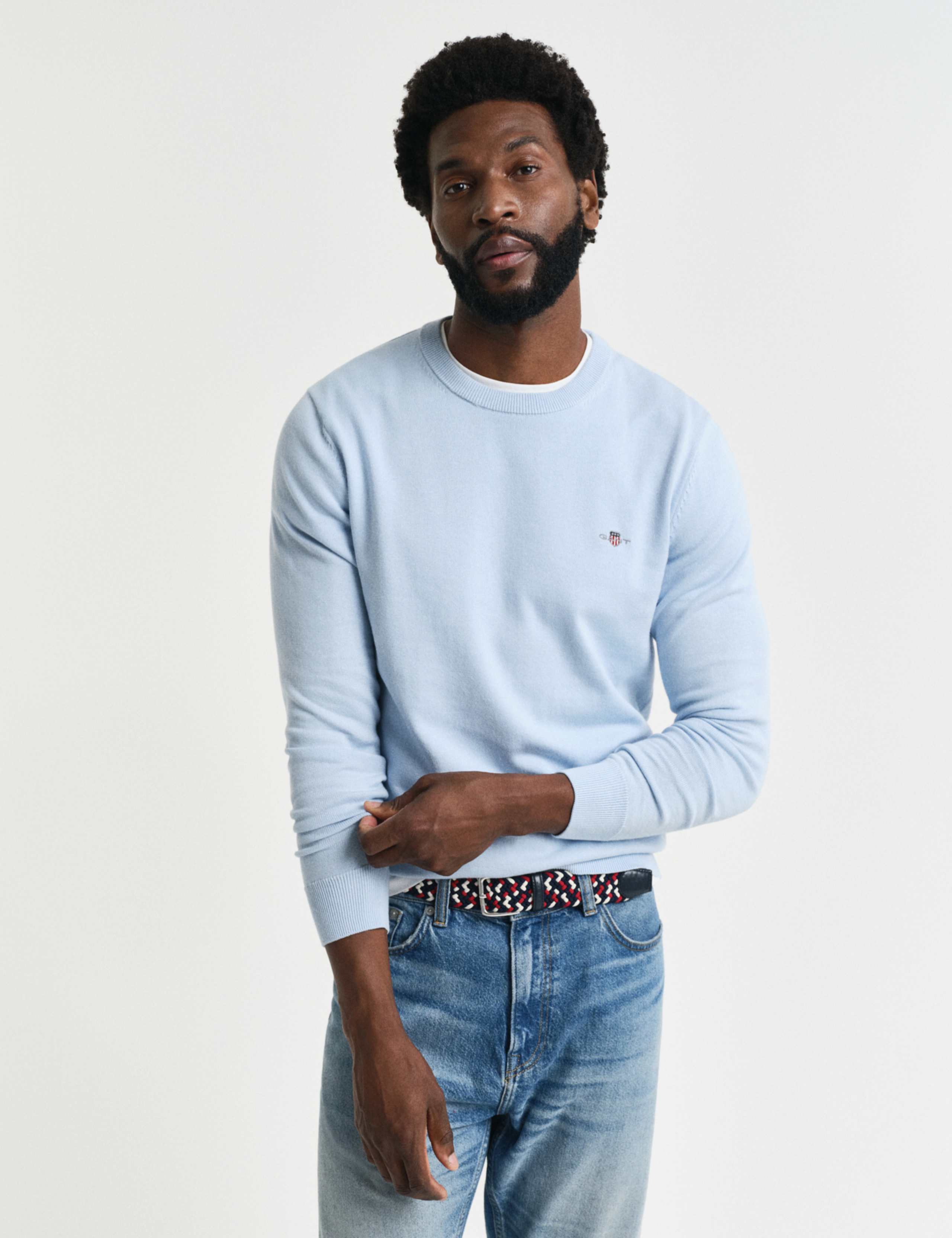 Pure Cotton Crew Neck Jumper