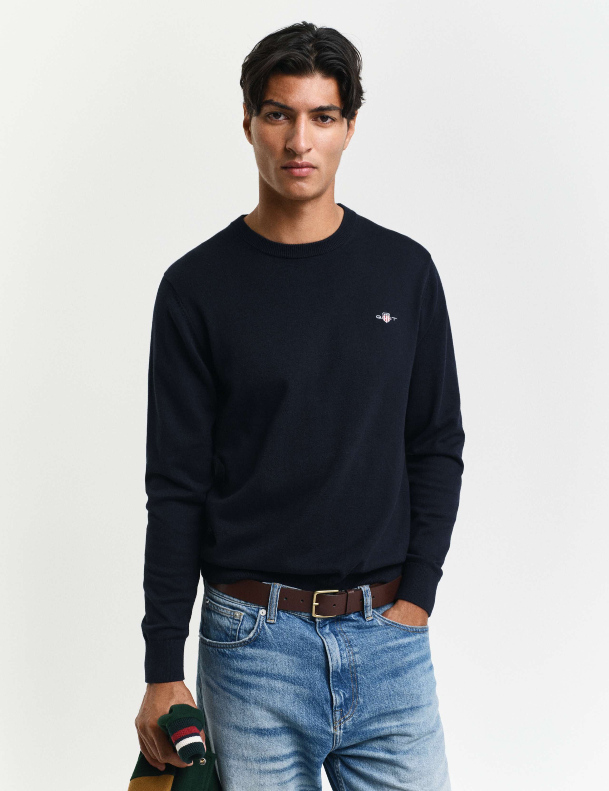 Pure Cotton Crew Neck Jumper