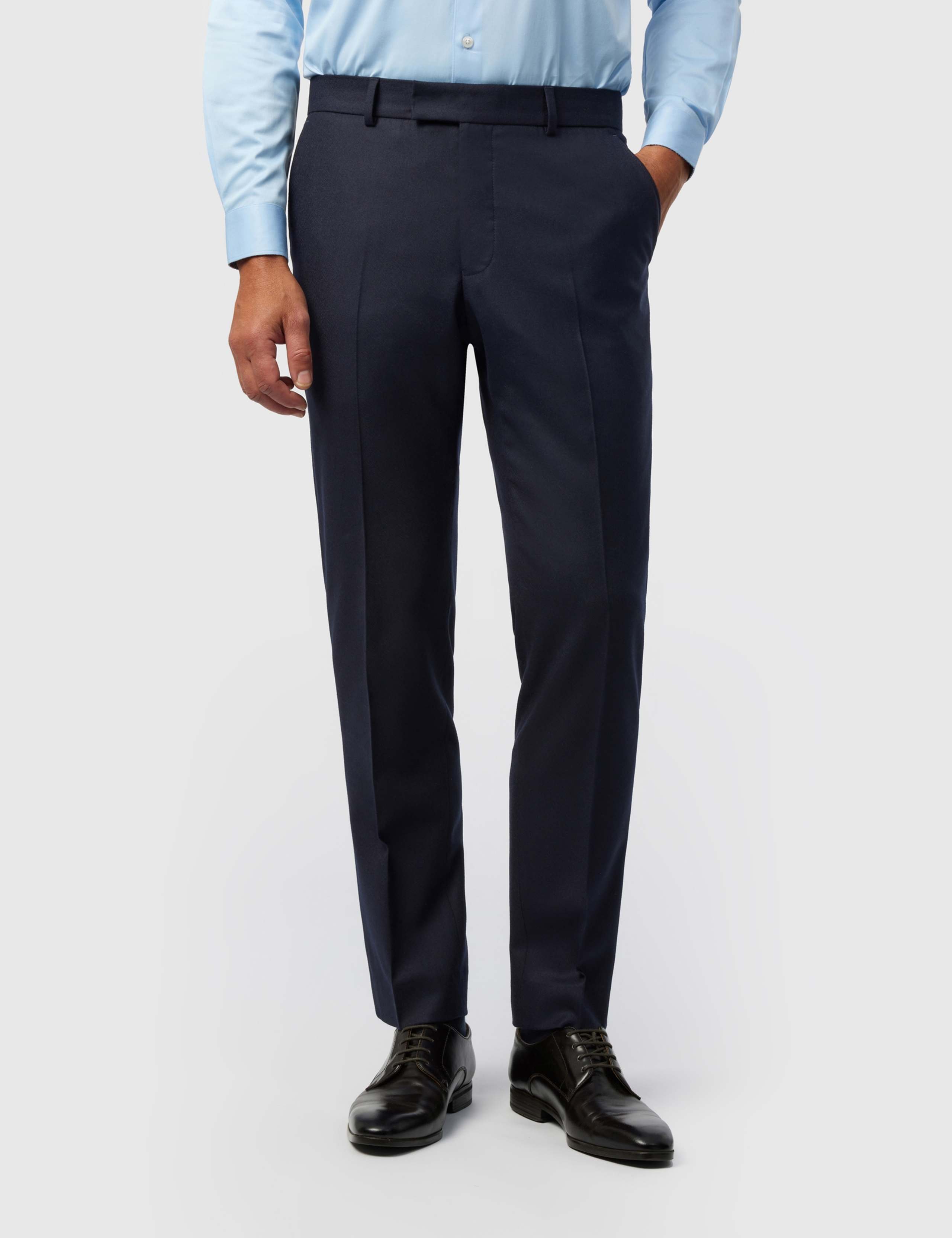 Tailored Fit Wool Rich Stretch Suit Trousers
