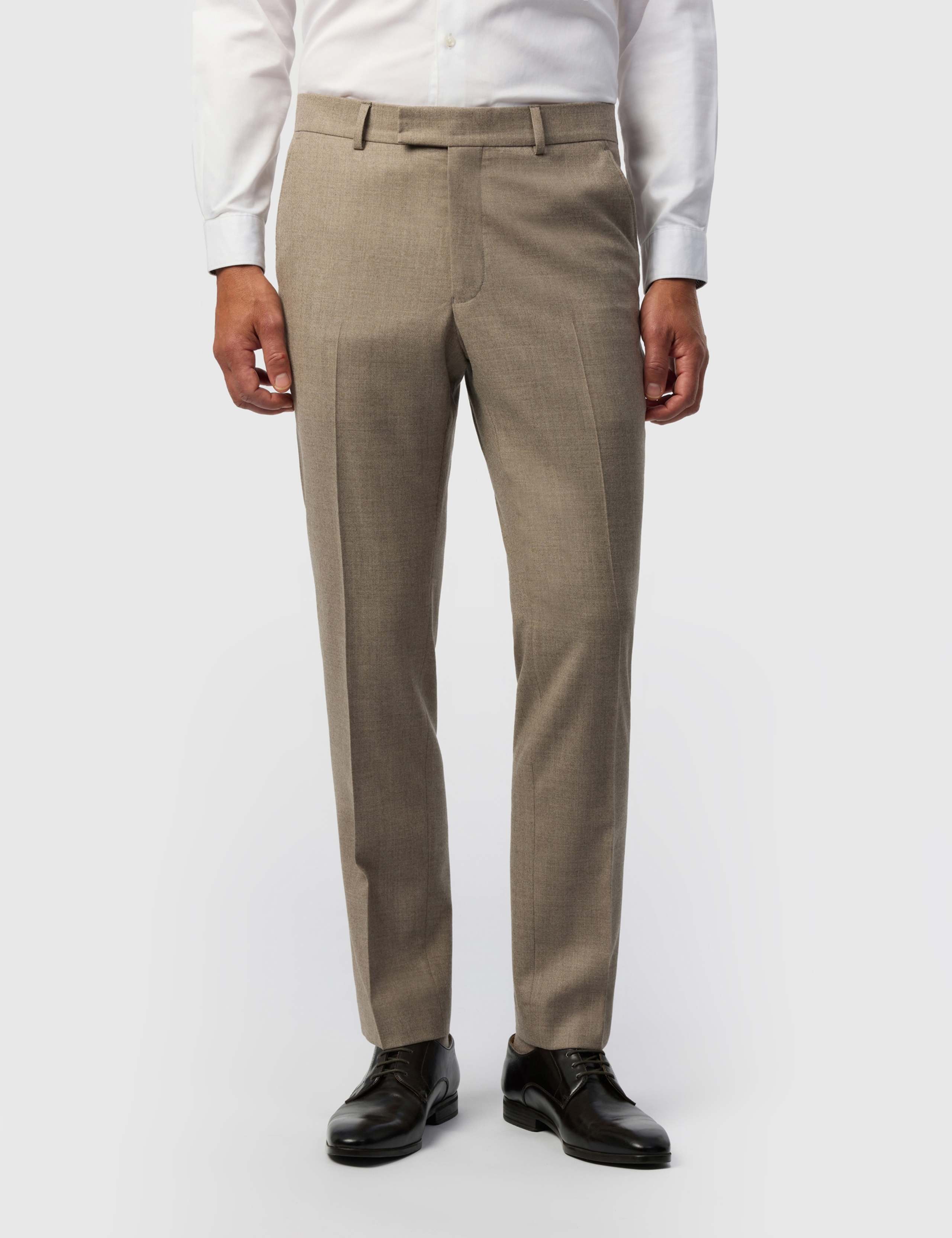 Tailored Fit Wool Rich Stretch Suit Trousers