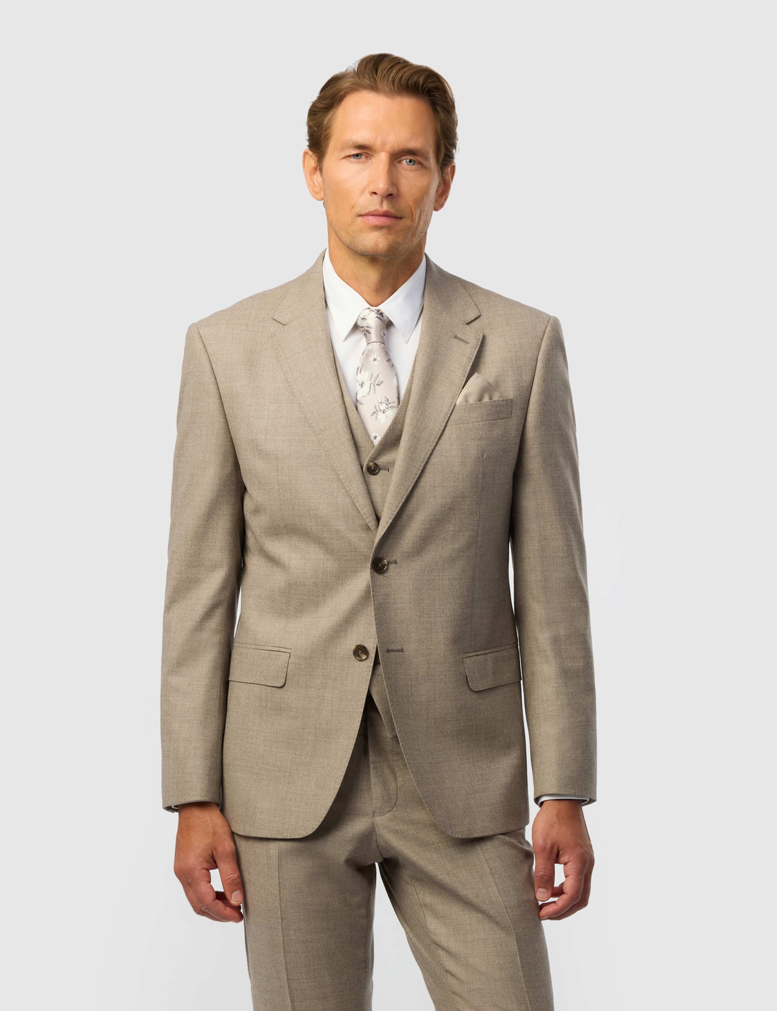 Slim Fit Wool Rich Stretch Flannel Suit Jacket