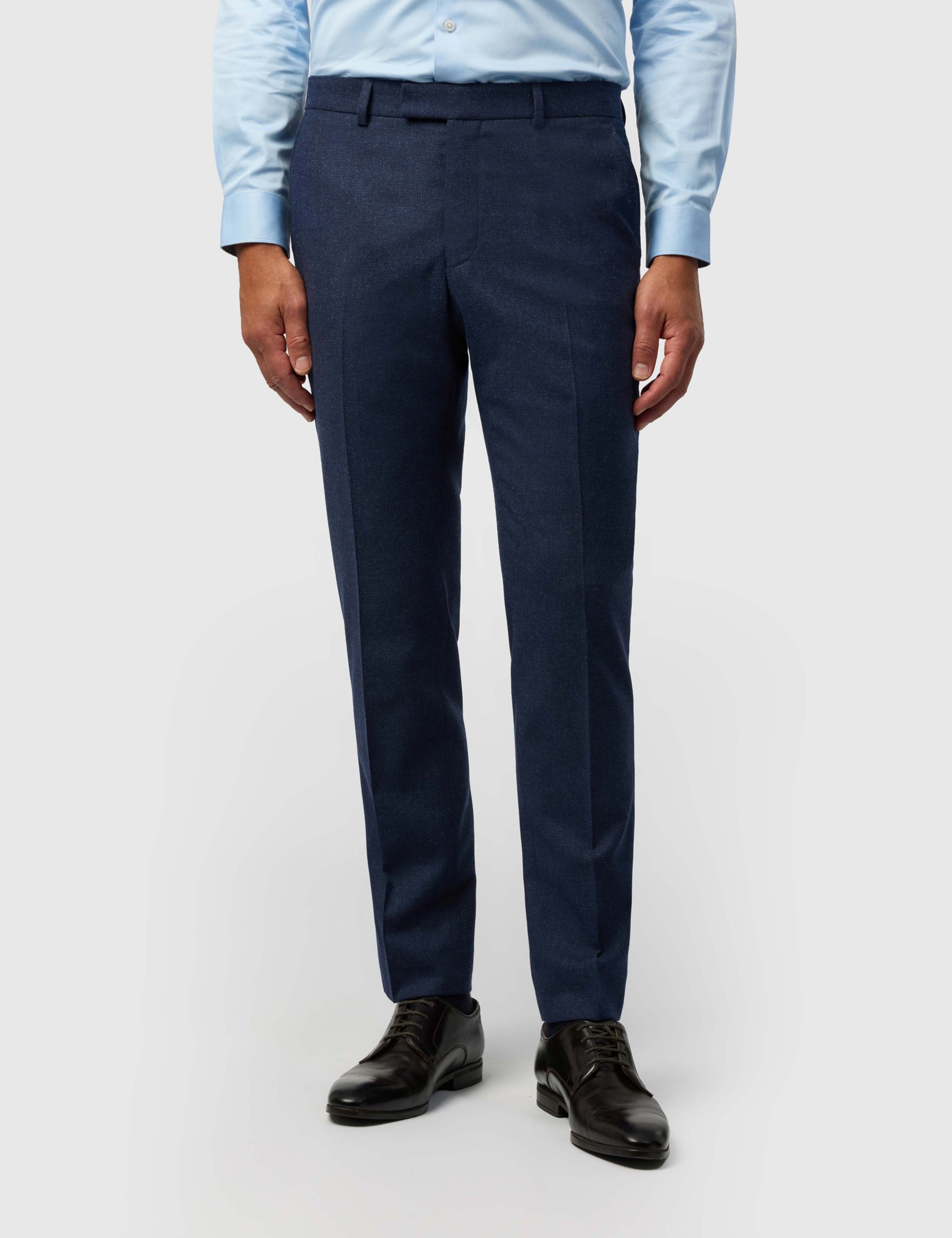 Tailored Fit Wool Rich Check Suit Trousers