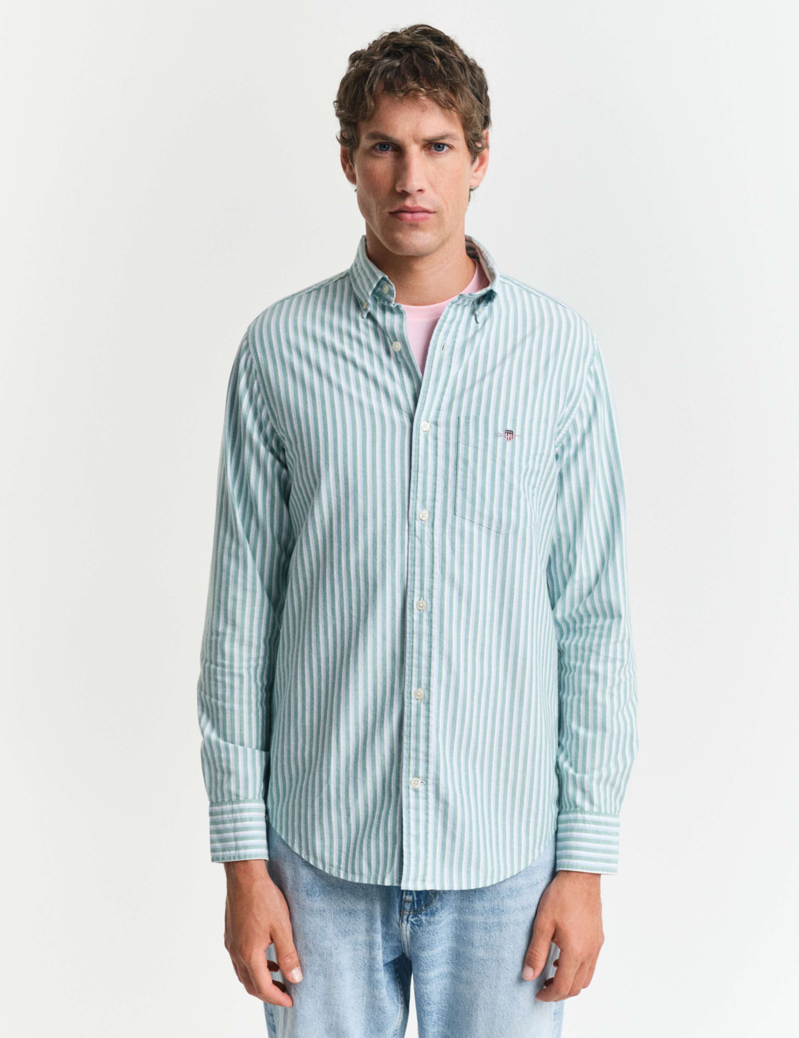 Regular Fit Pure Cotton Striped Shirt