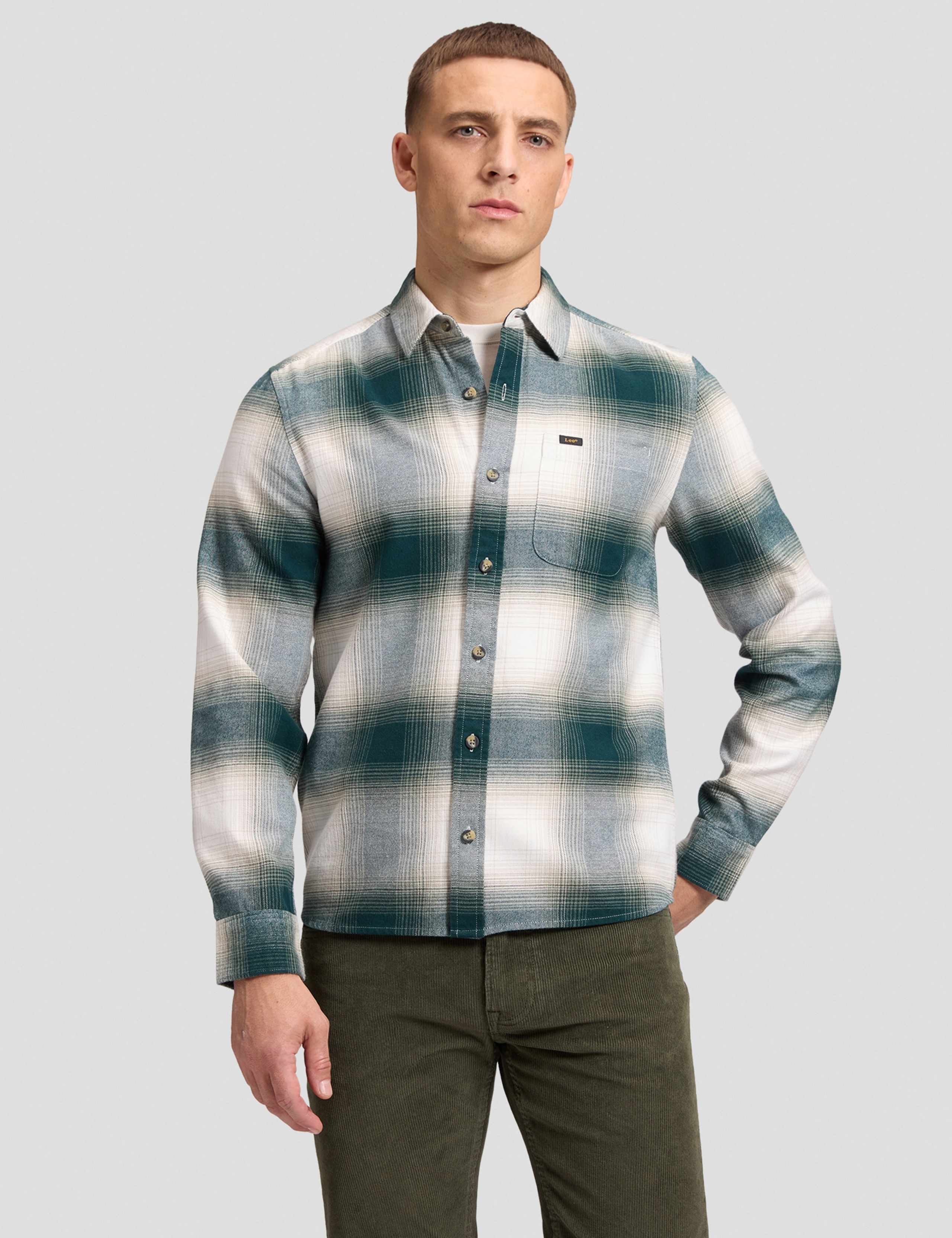 Regular Fit Pure Cotton Checked Flannel Shirt