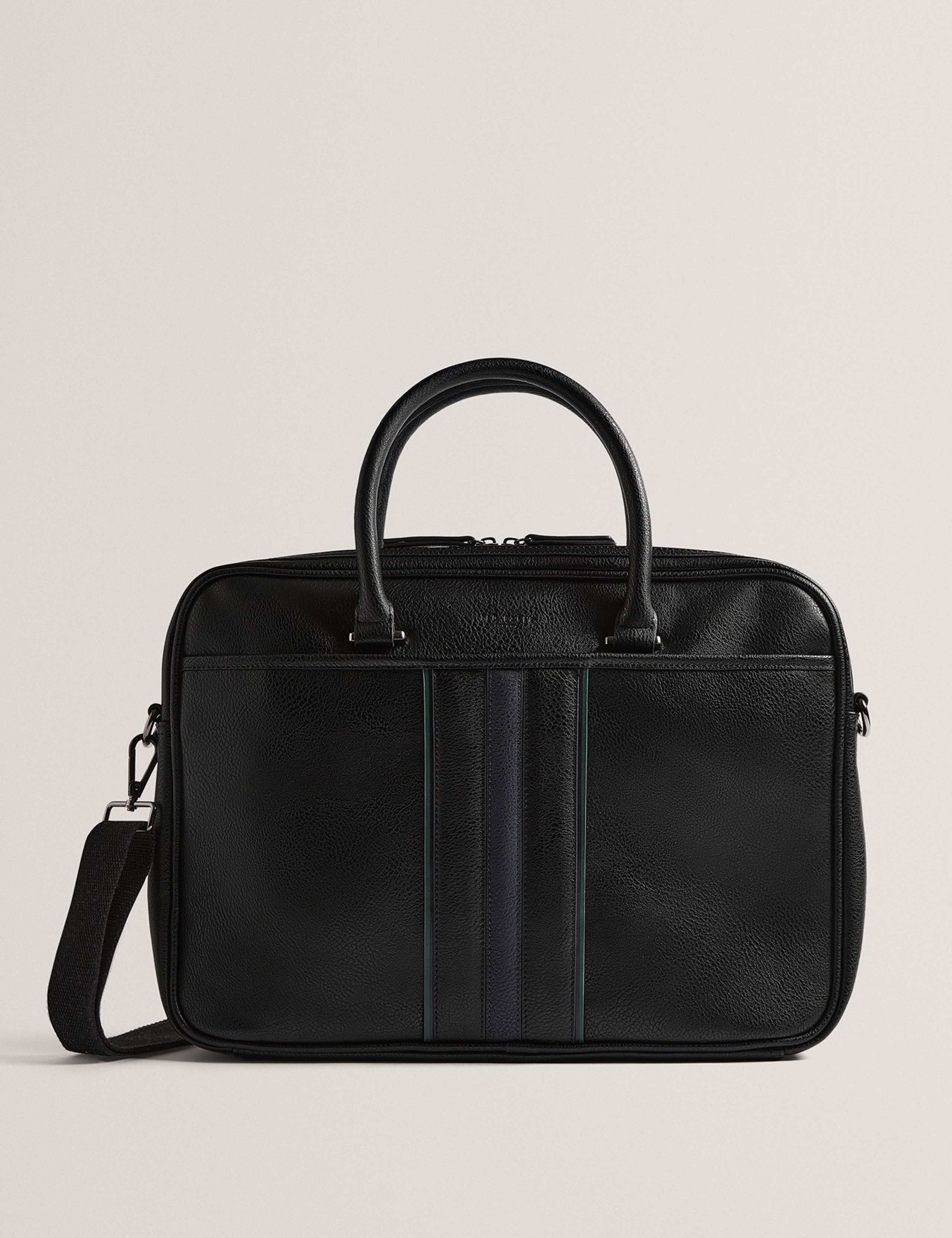 Faux Leather Pebble Grain Laptop Bag