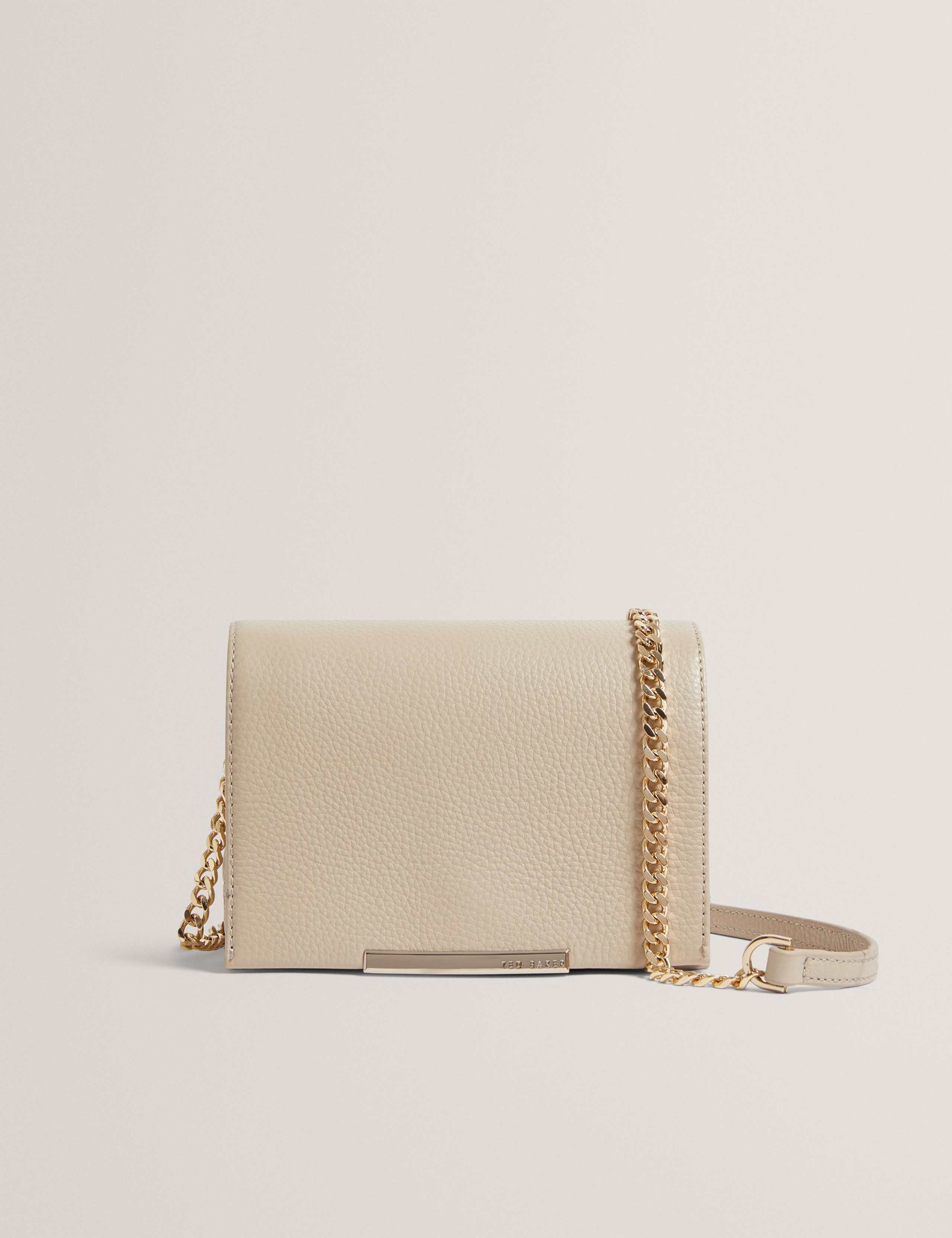 Leather Bar Detail Mini Cross Body Bag