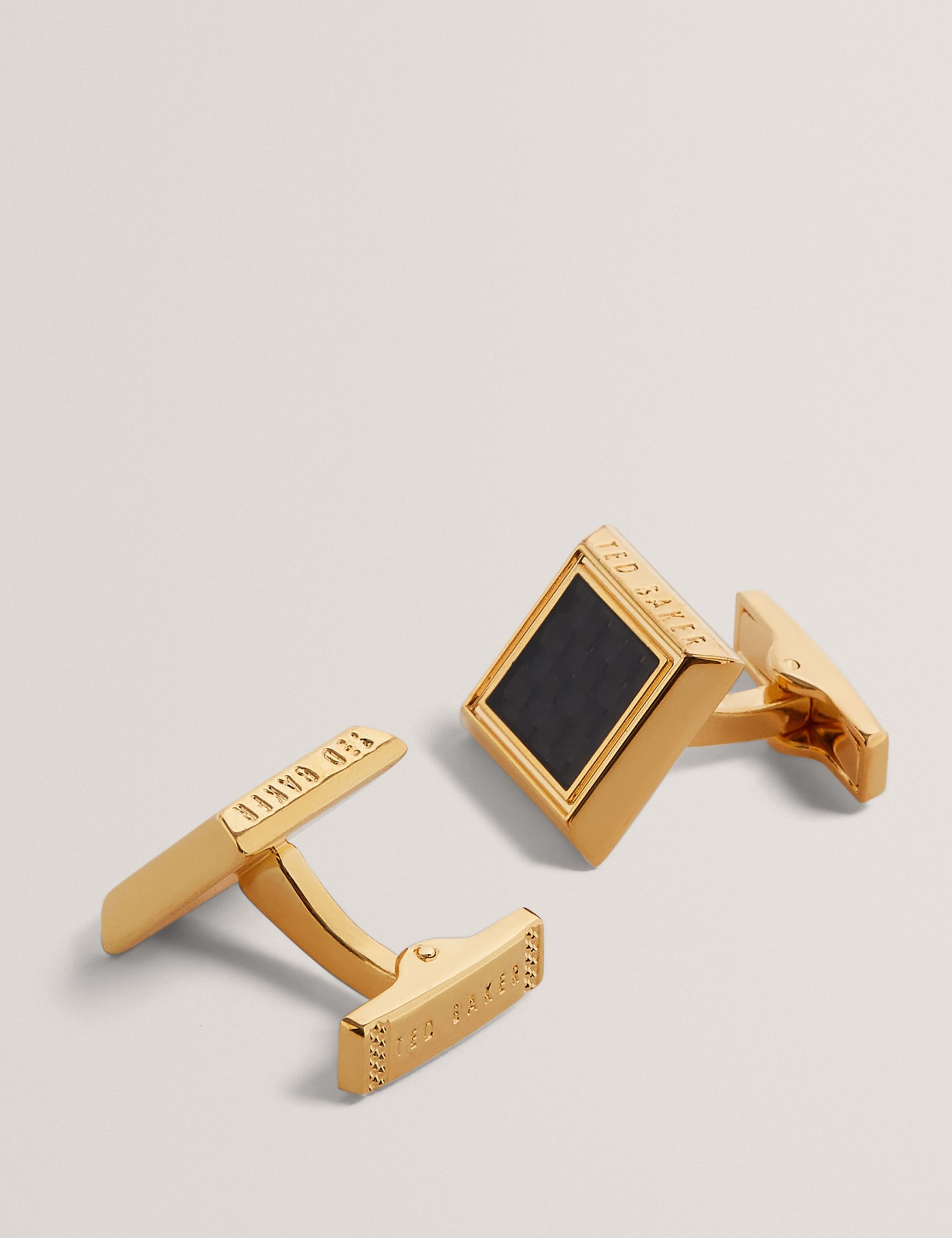 Square Carbon Fibre Centre Cufflinks