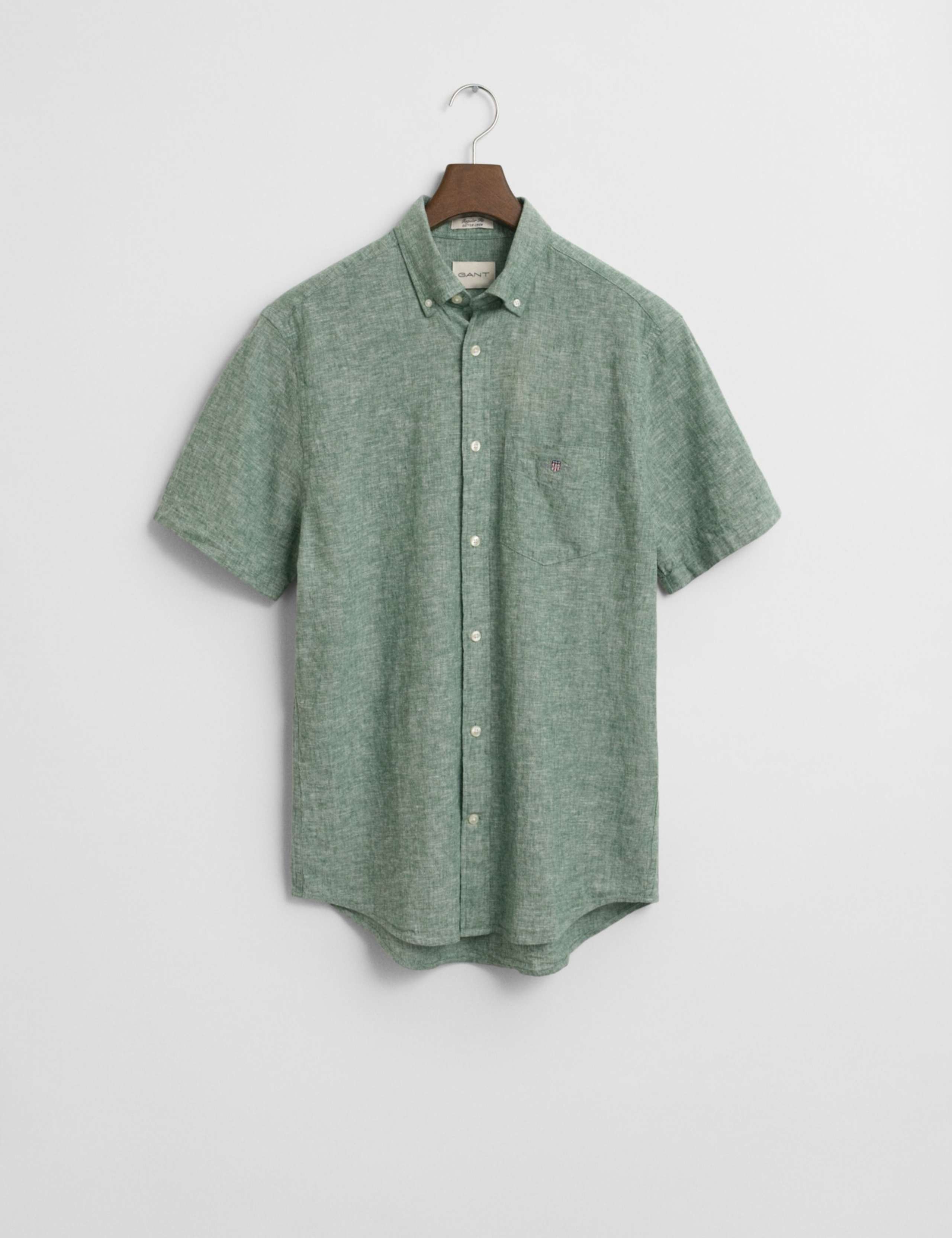 Regular Fit Linen Rich Short Sleeve Shirt