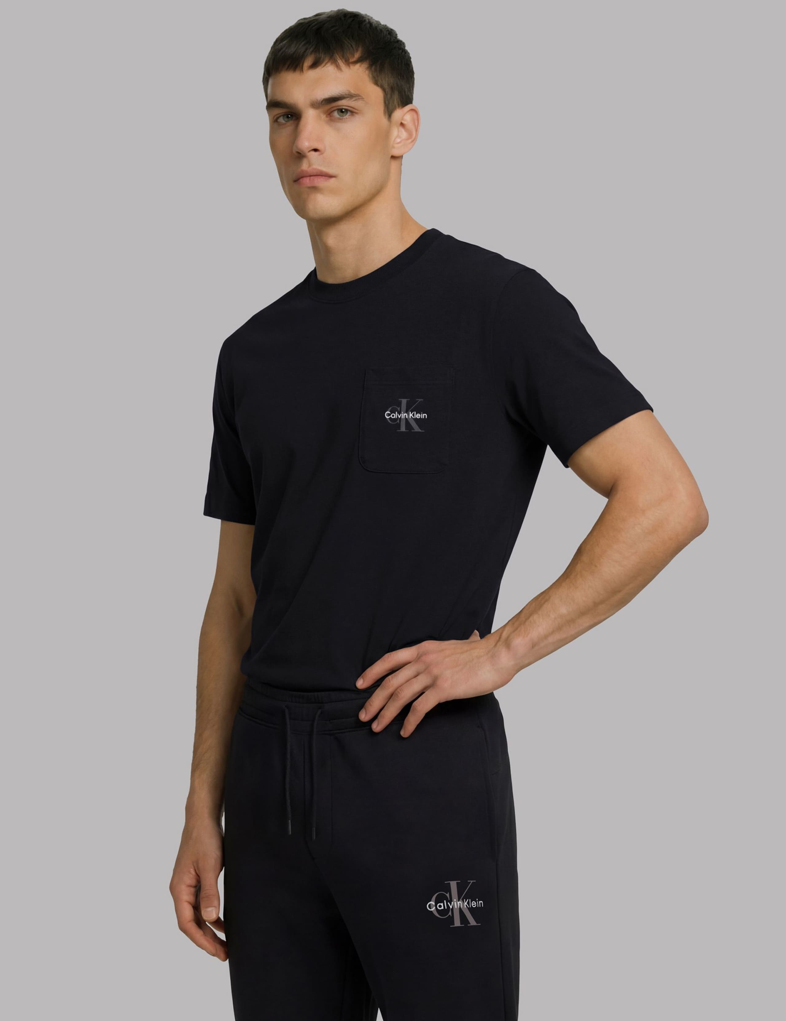 Cotton Rich Stretch Crew Neck Pyjama Top