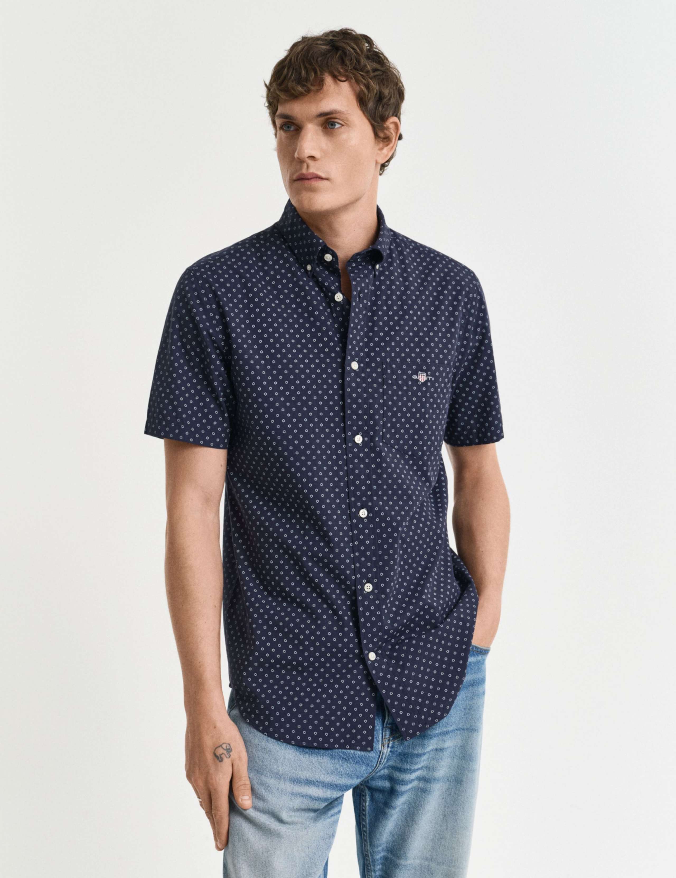 Regular Fit Pure Cotton Printed Shirt