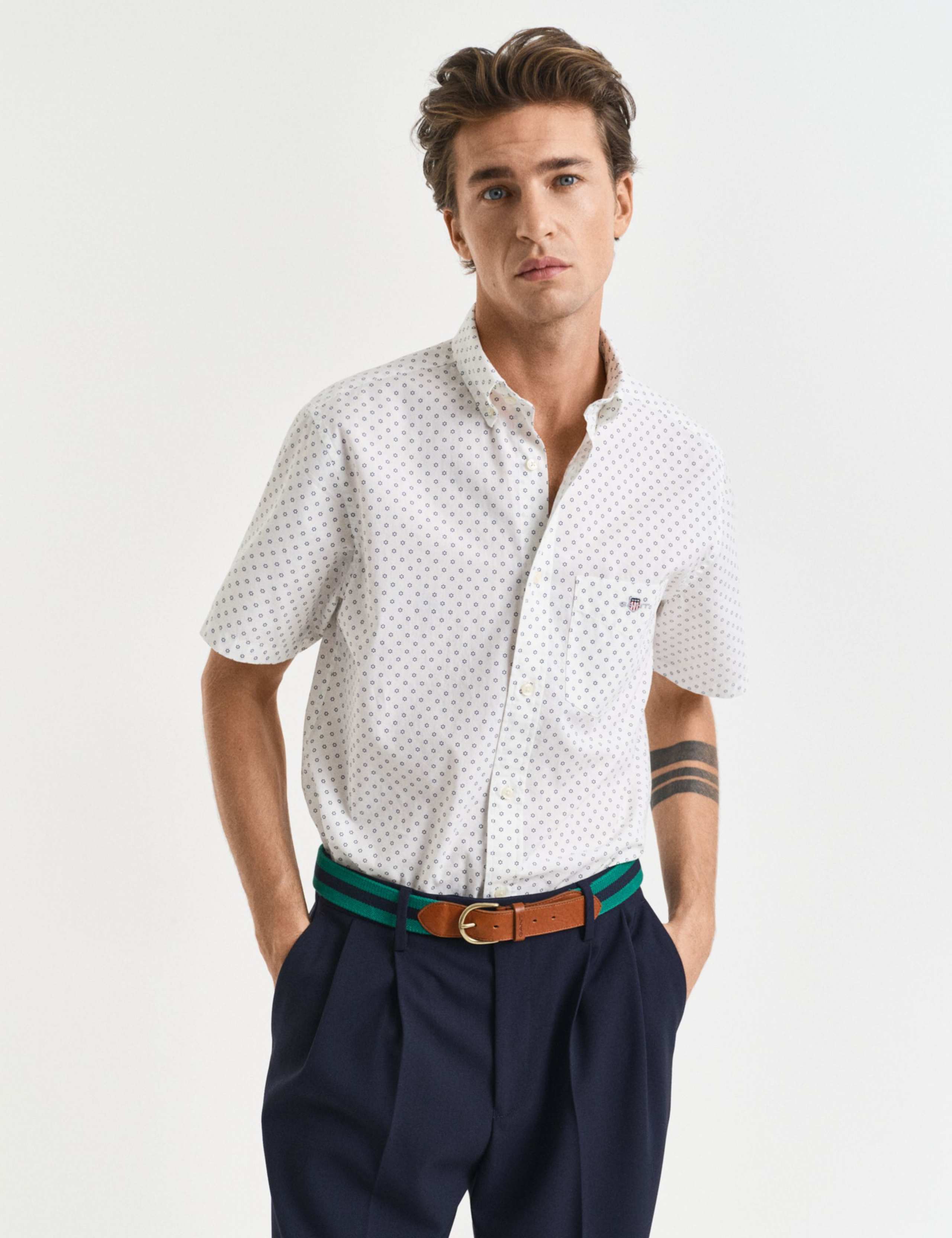 Regular Fit Pure Cotton Printed Shirt