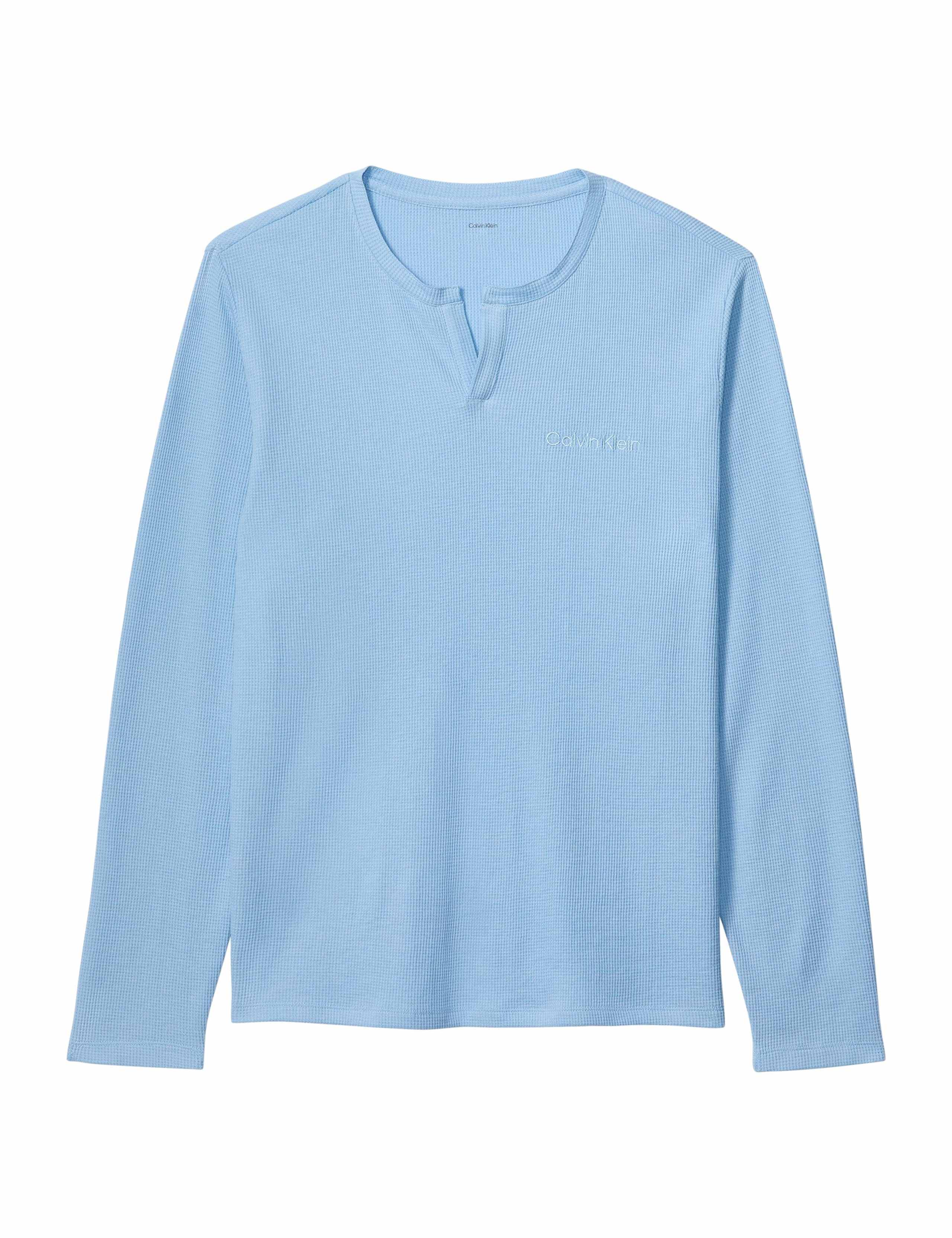 Cotton Rich Waffle Henley Pyjama Top