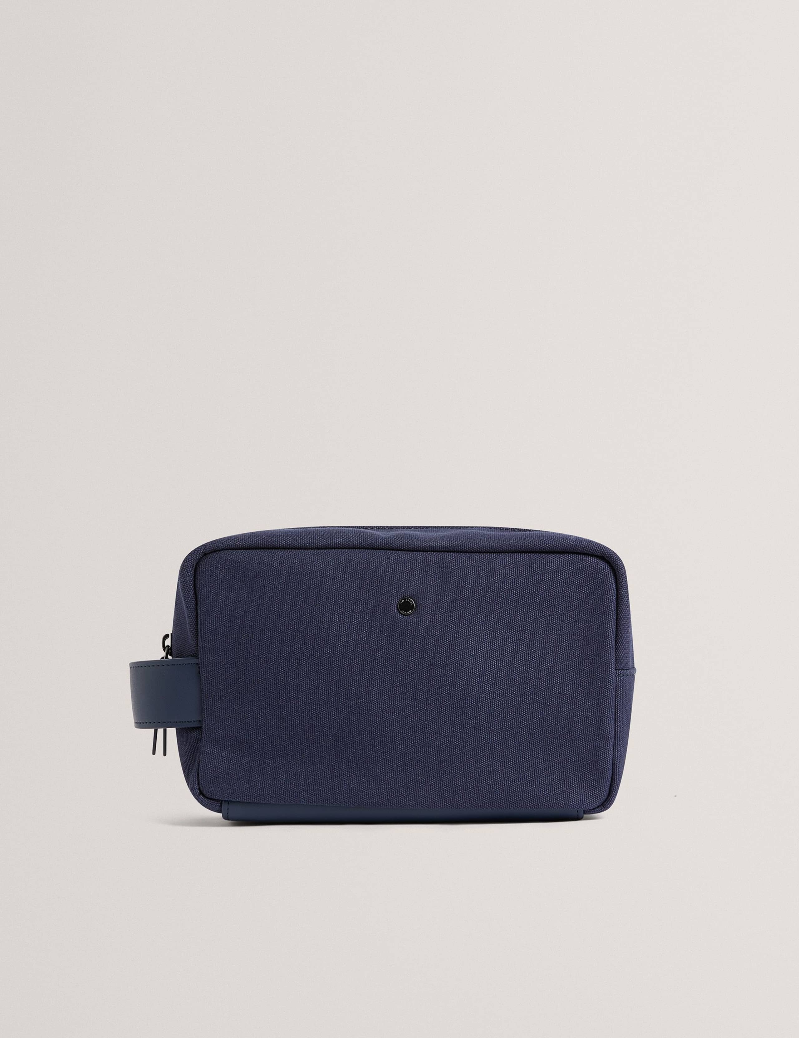 Pure Cotton Canvas Stud Detail Washbag