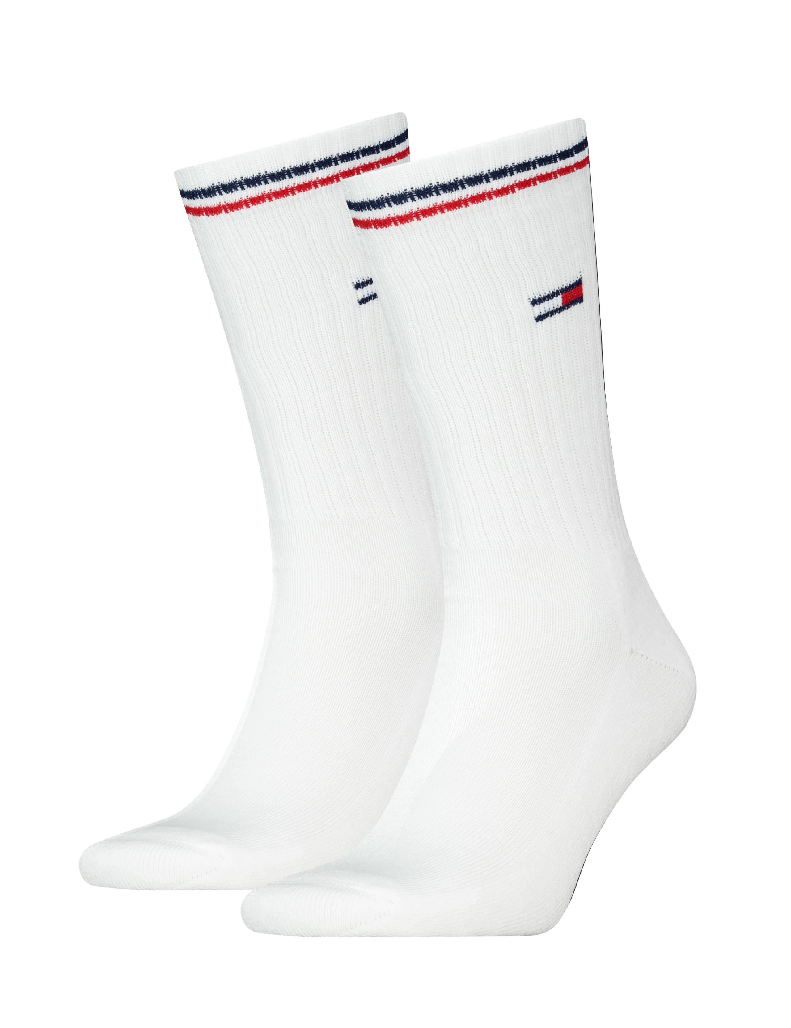 2pk Striped Cuff Cotton Rich Sports Socks