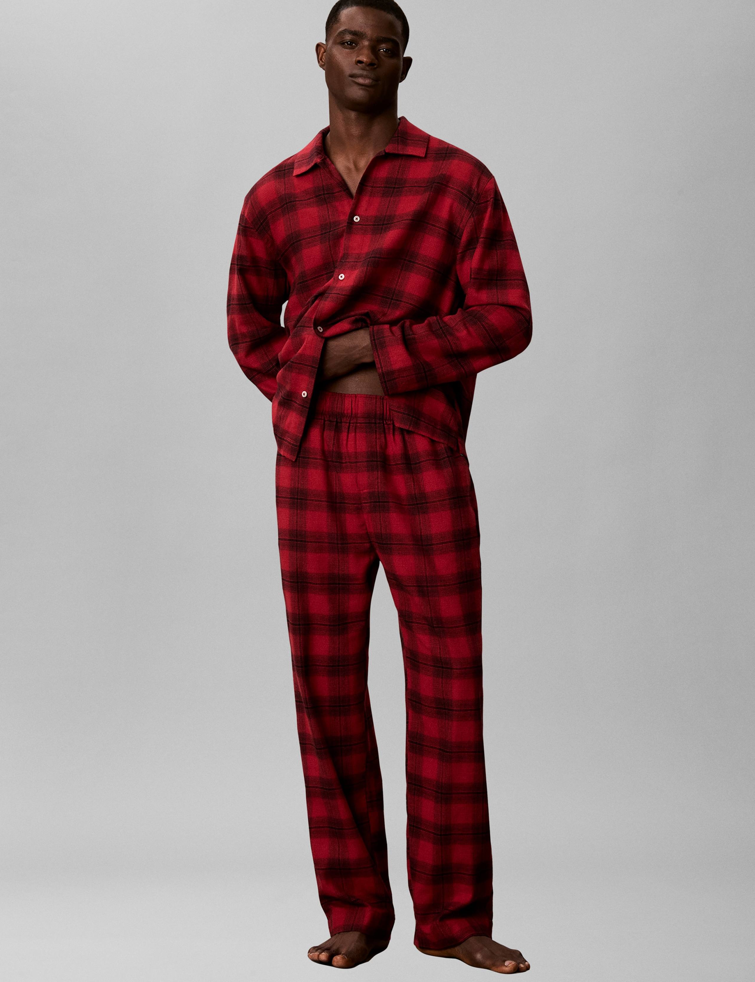 Pure Cotton Checked Pyjama Bottoms