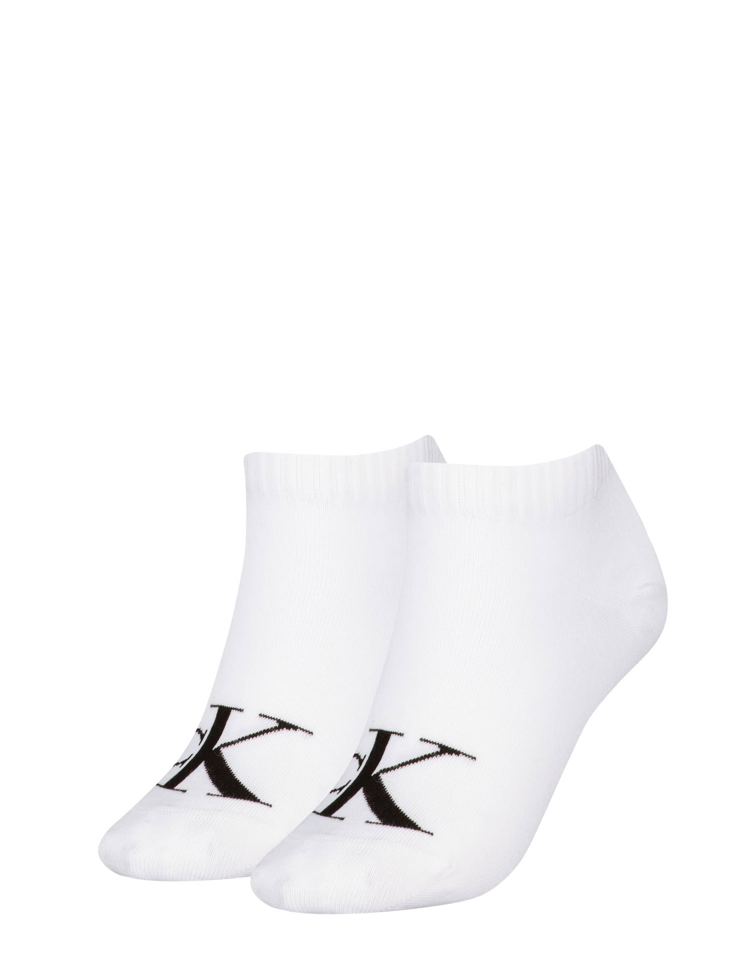 2pk Cotton Rich Monogram Logo Trainer Socks