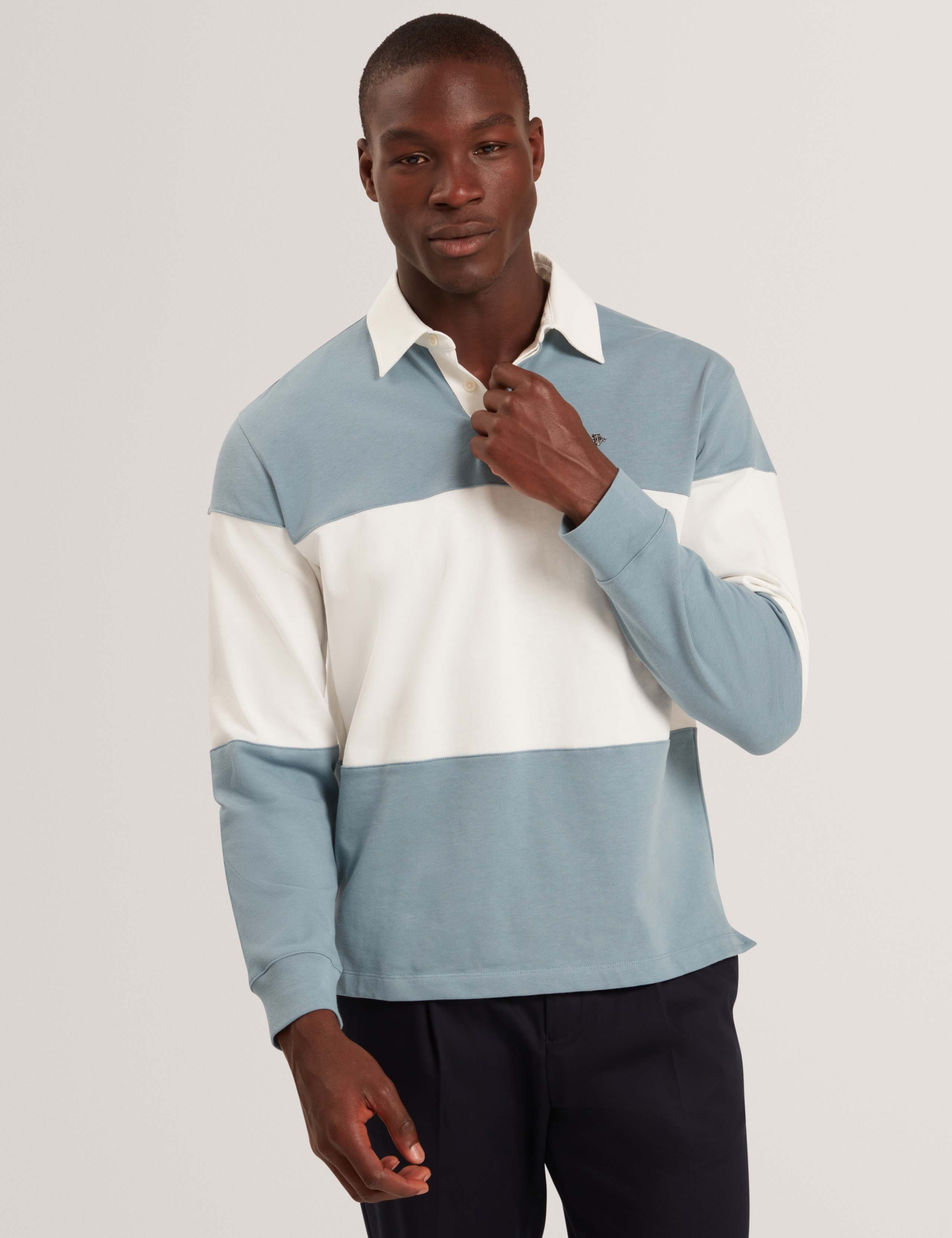 Pure Cotton Striped Rugby Shirt