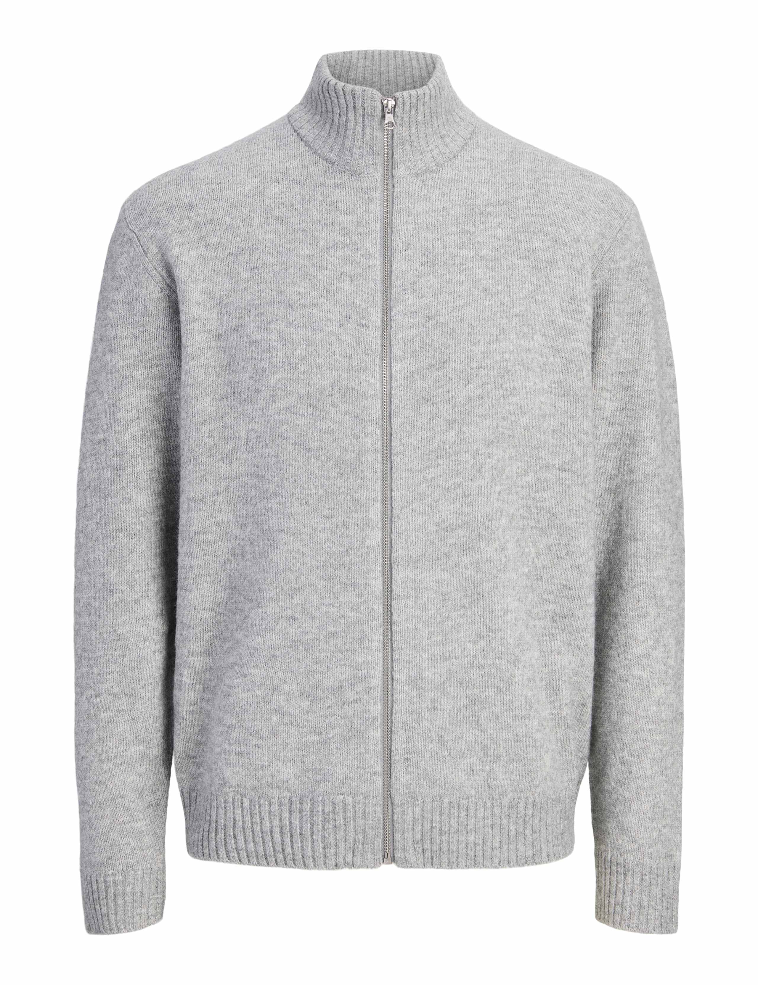 Zip Up Cardigan with Wool