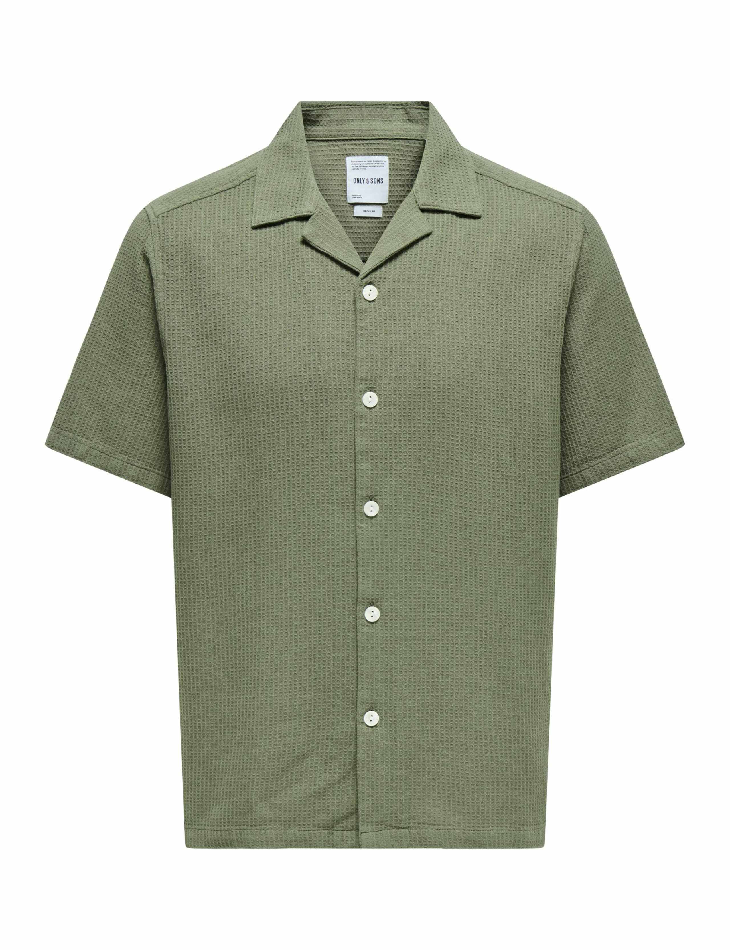 Regular Fit Pure Cotton Waffle Shirt