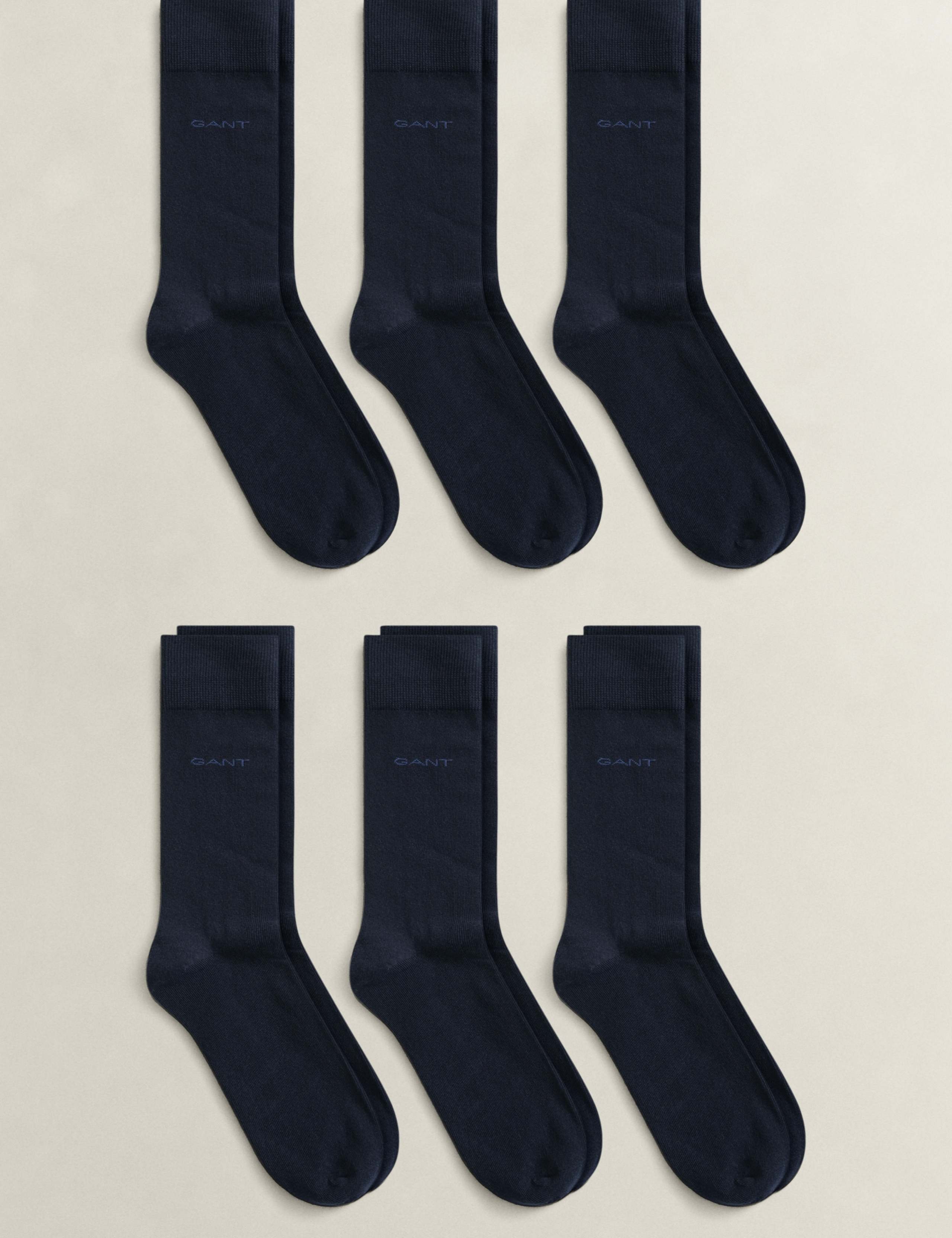 6 Pack Cotton Rich Logo Socks