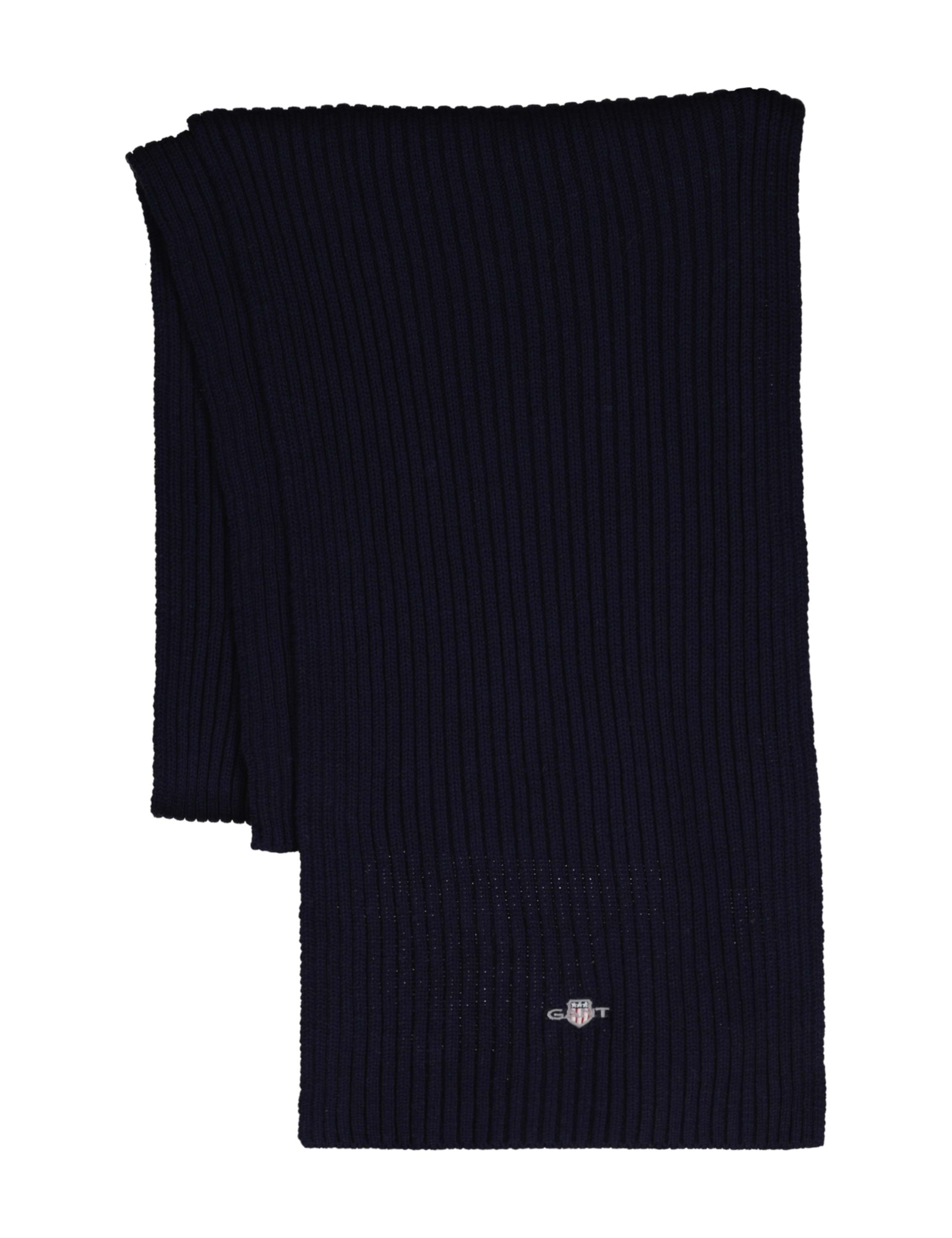 Cotton Rich Logo Scarf with Wool