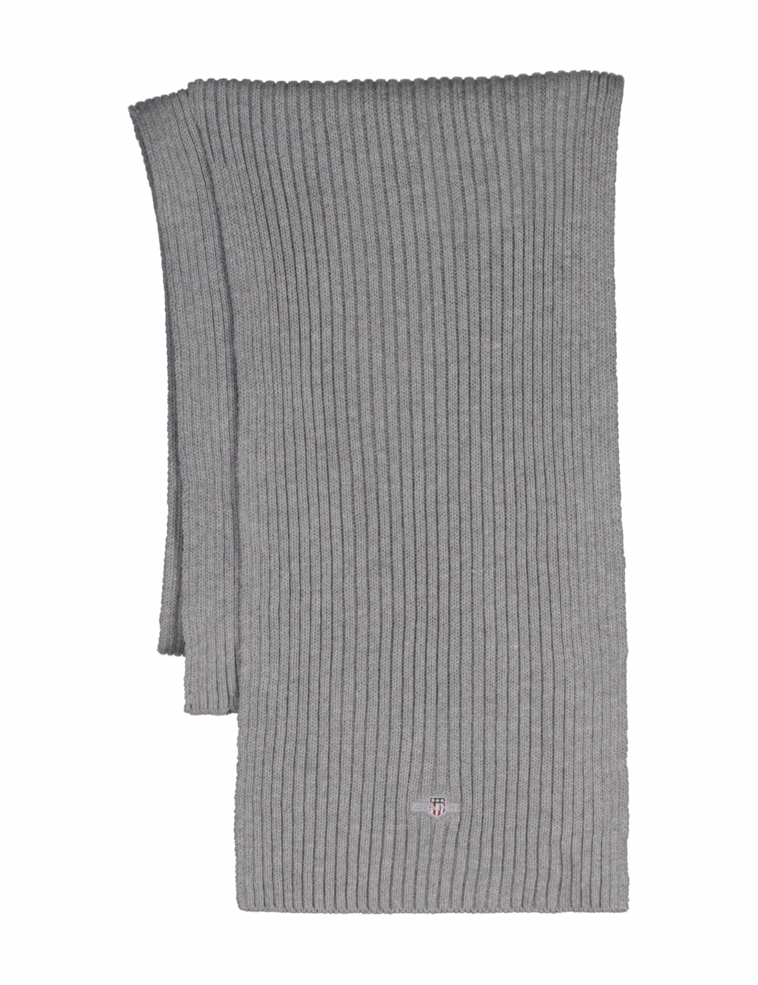 Cotton Rich Logo Scarf with Wool