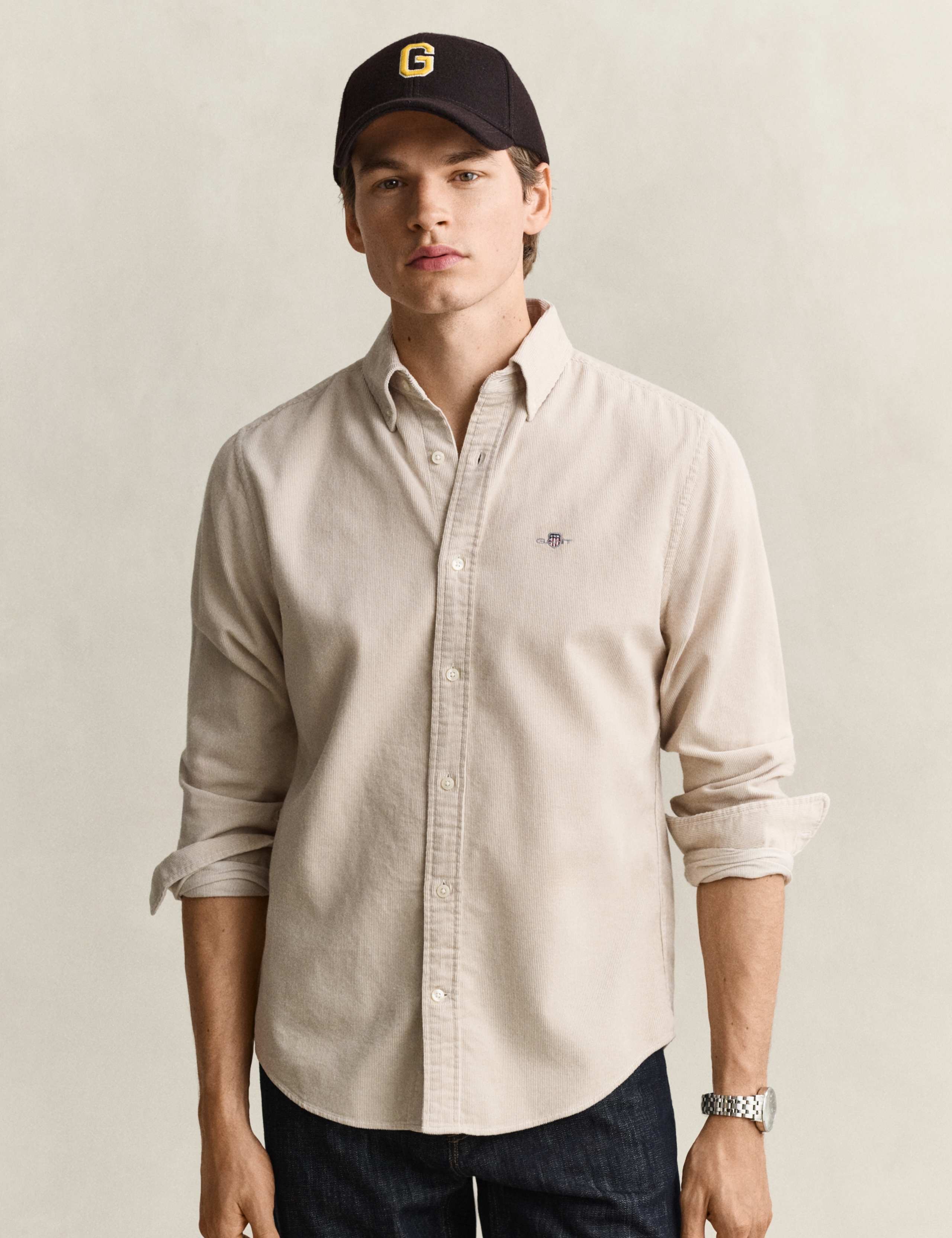 Regular Fit Pure Cotton Corduroy Shirt