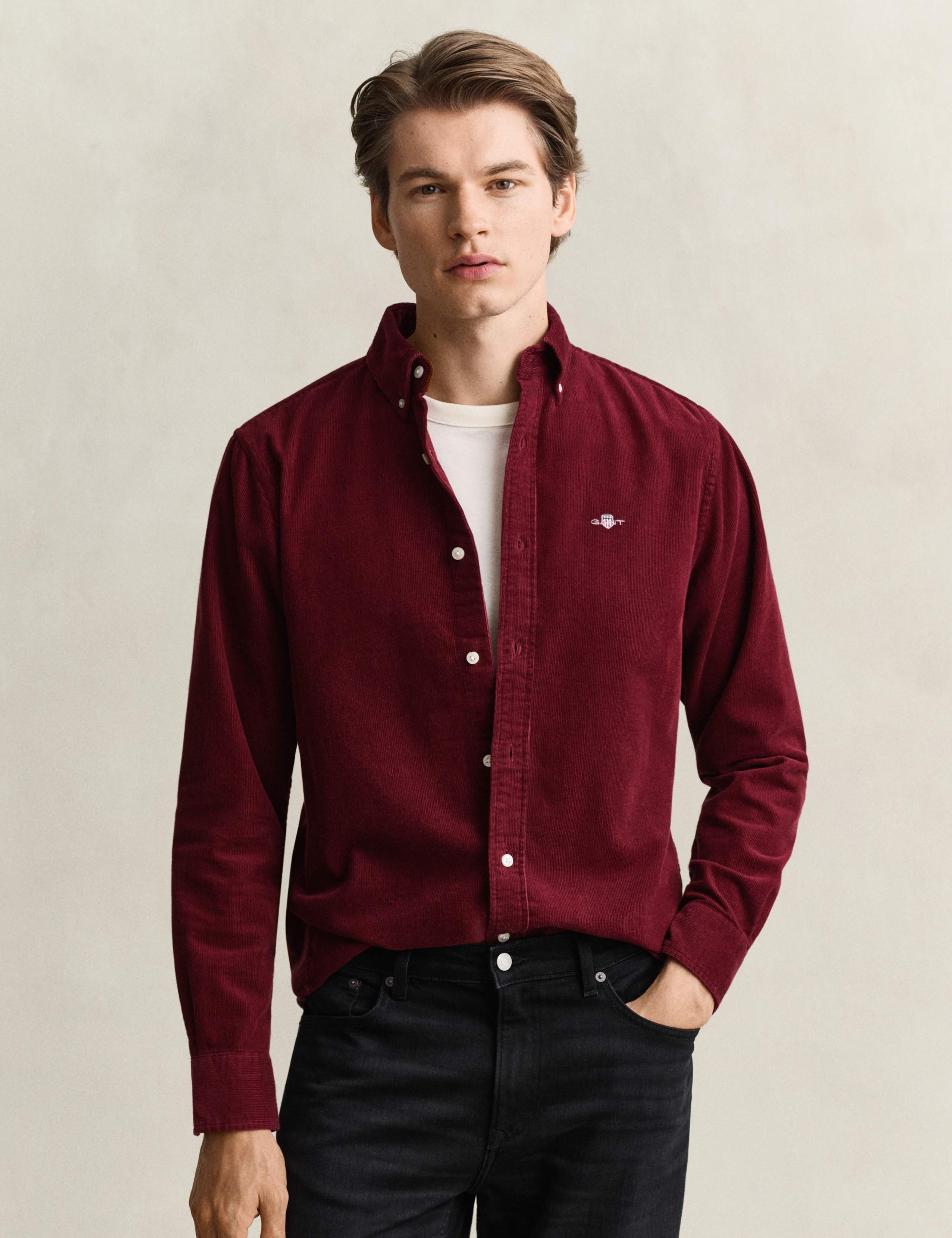 Regular Fit Pure Cotton Corduroy Shirt