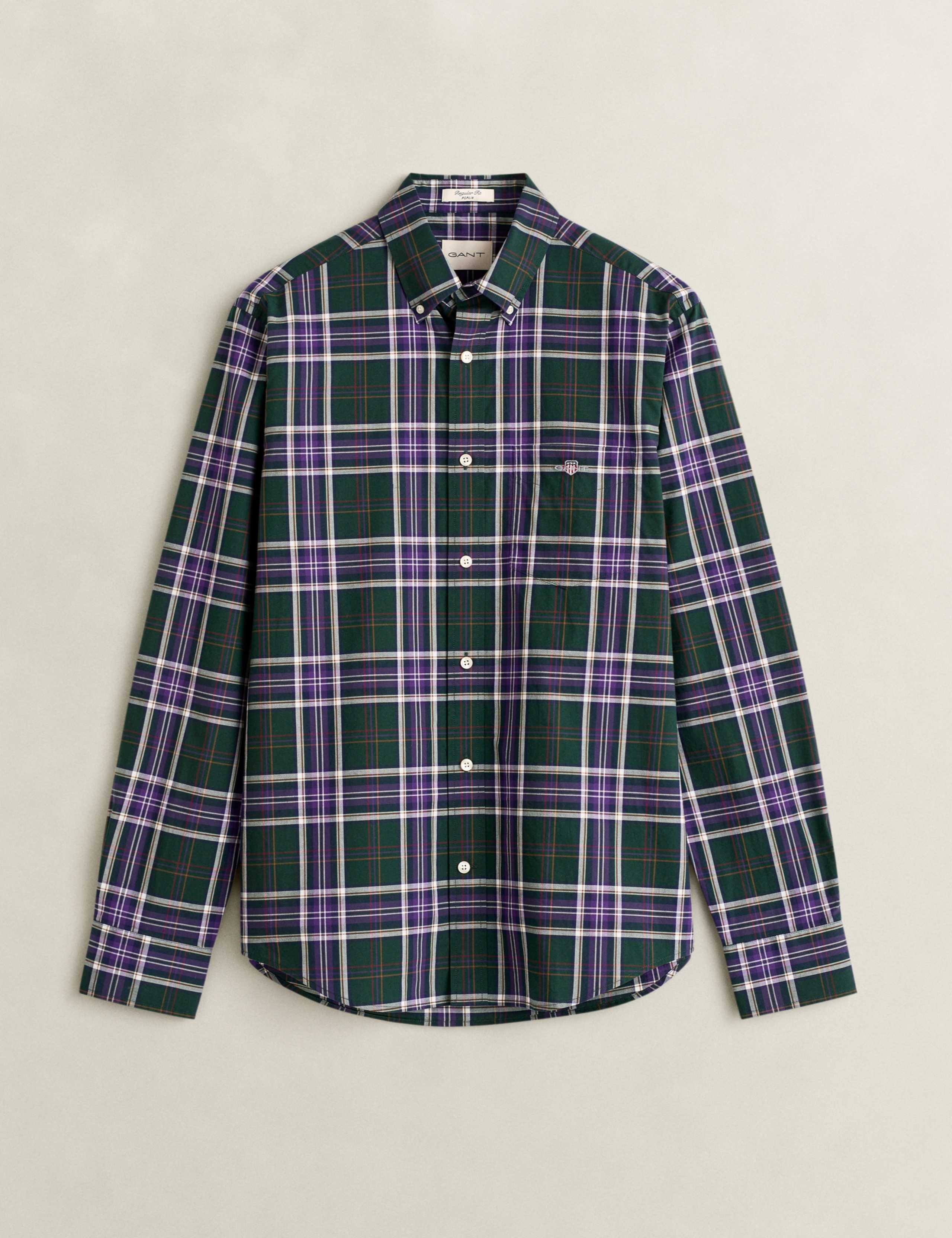 Regular Fit Pure Cotton Check Oxford Shirt