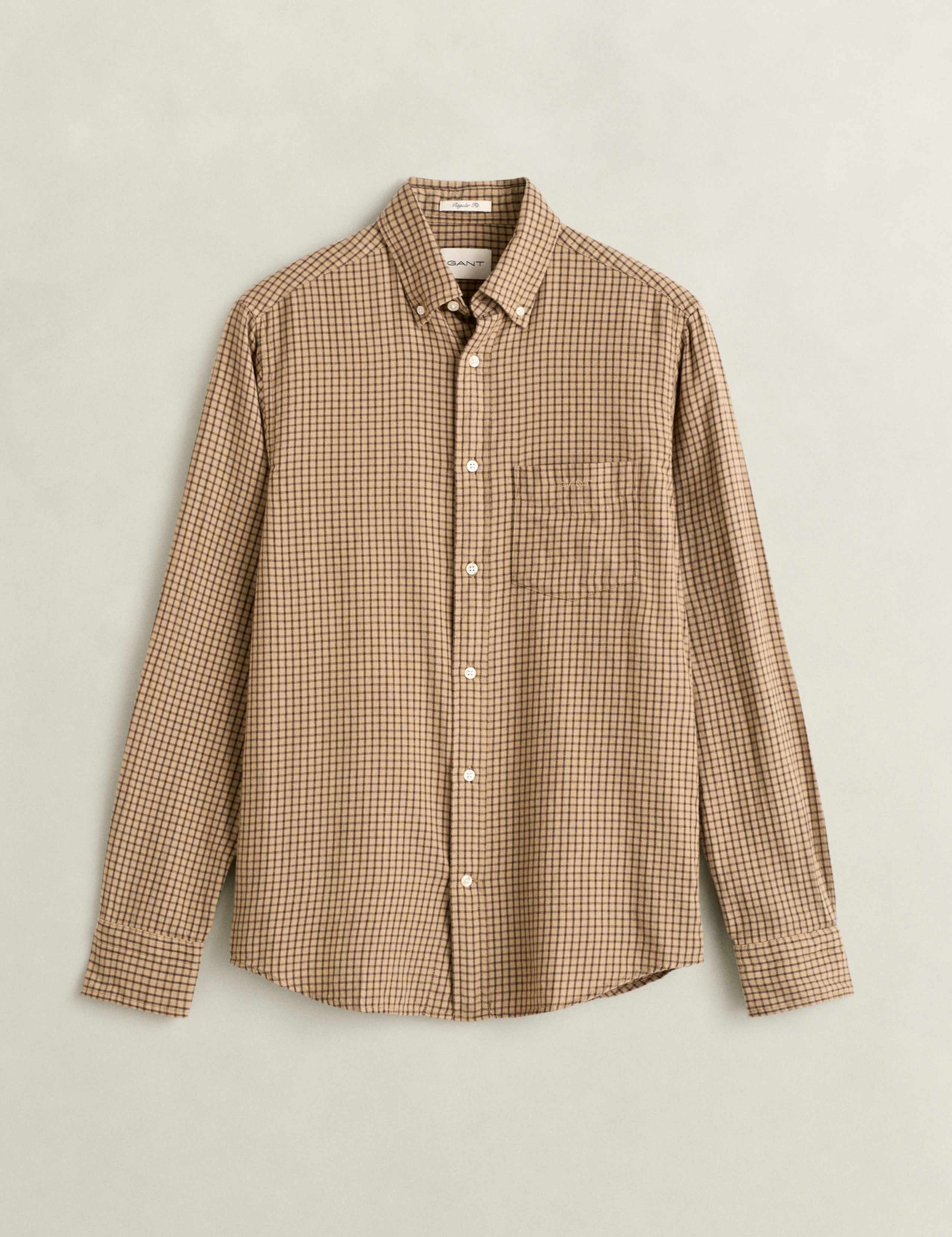Regular Fit Pure Cotton Check Flannel Shirt