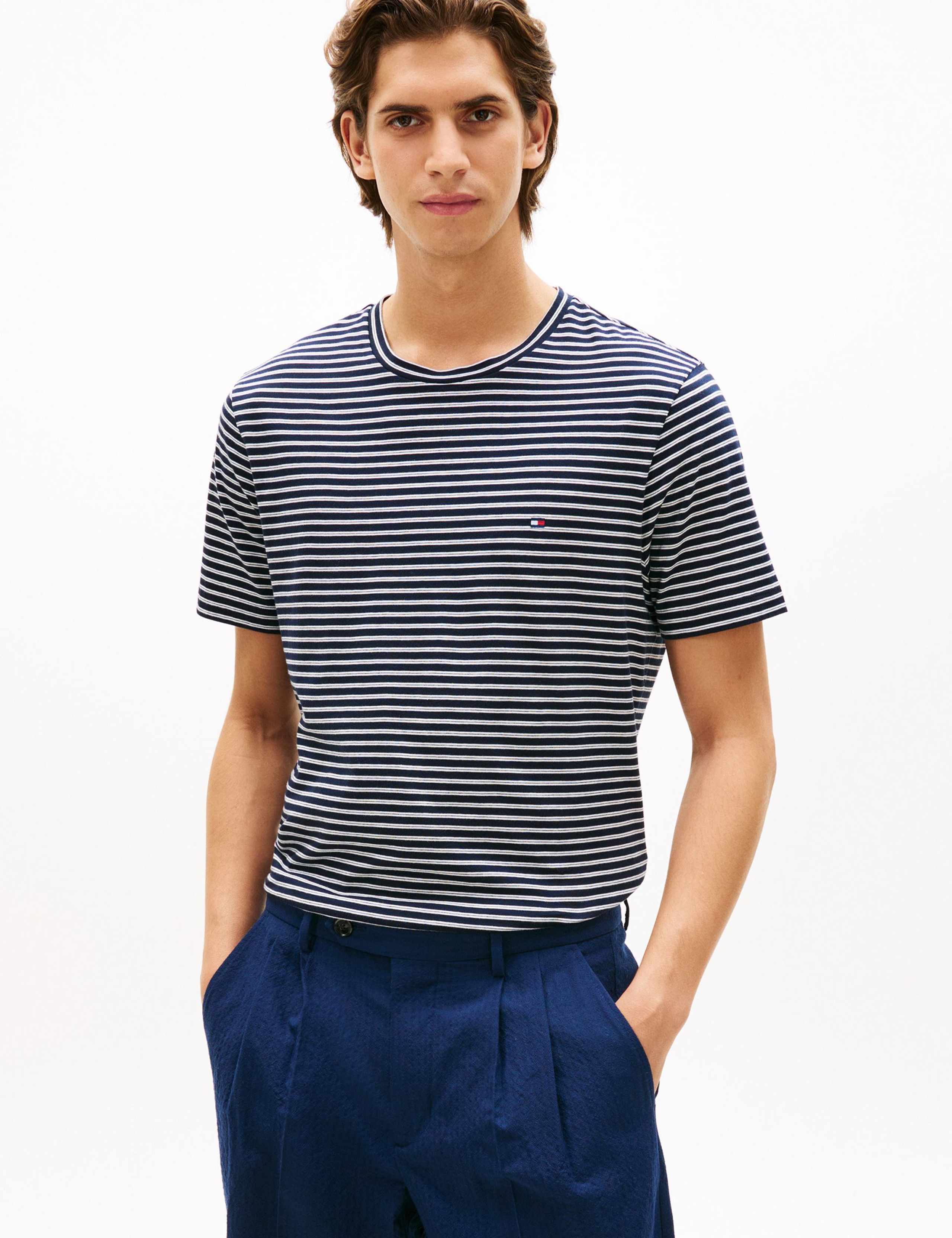 Pure Cotton Striped T-Shirt