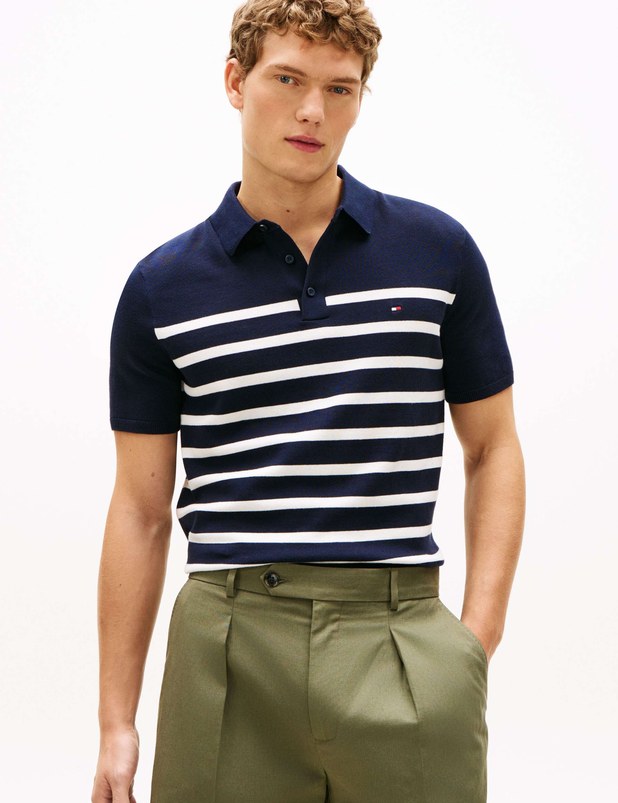 Pure Cotton Knitted Polo Shirt