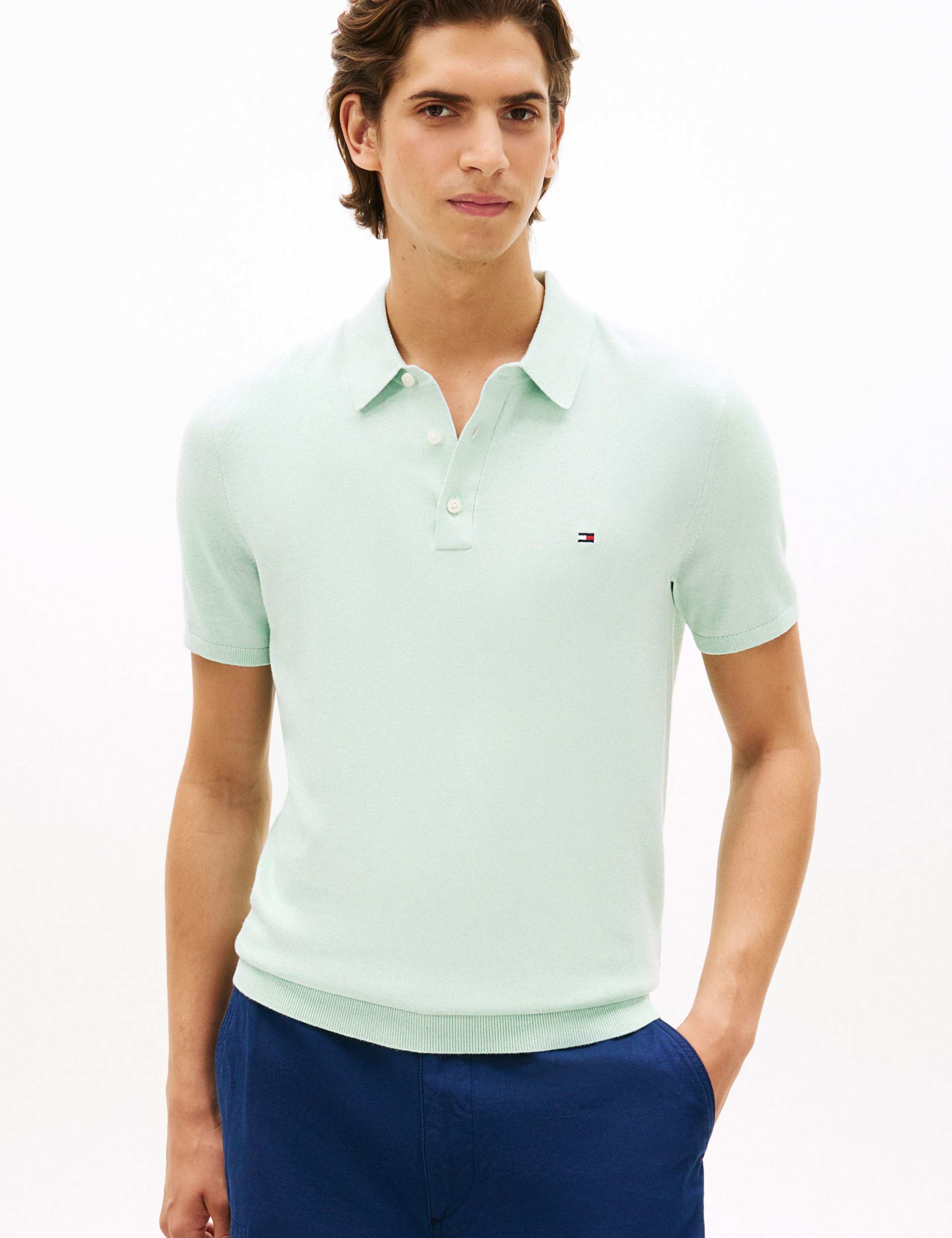 Pure Cotton Knitted Polo Shirt