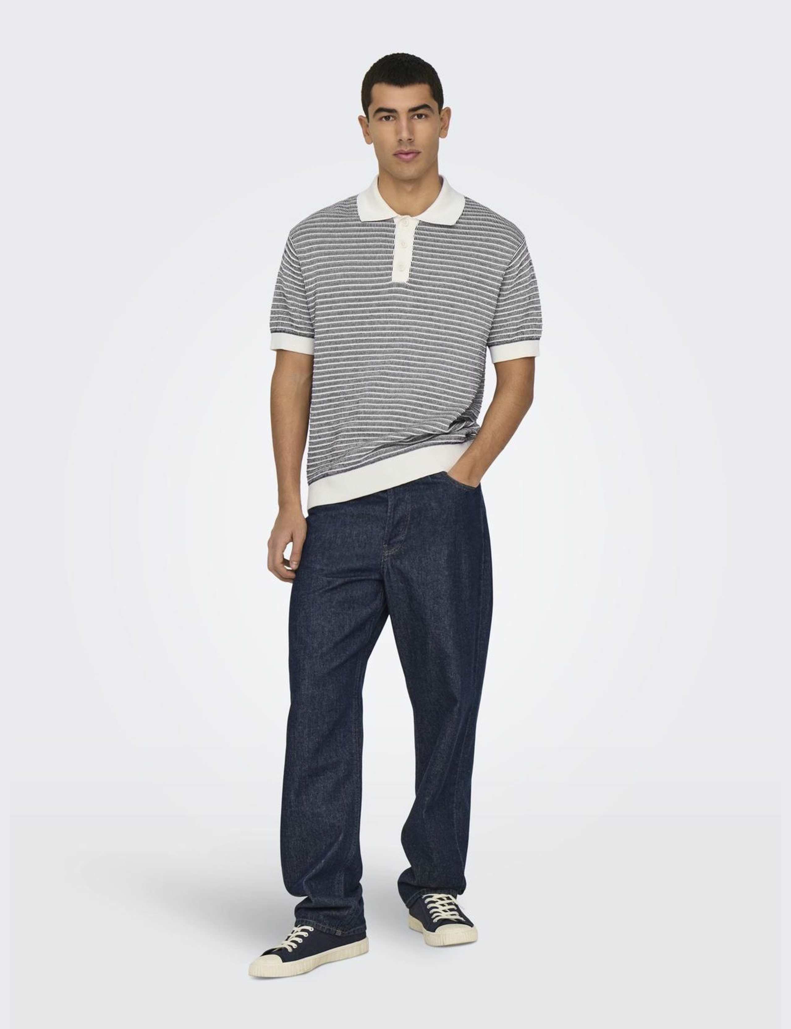 Pure Cotton Knitted Polo Shirt