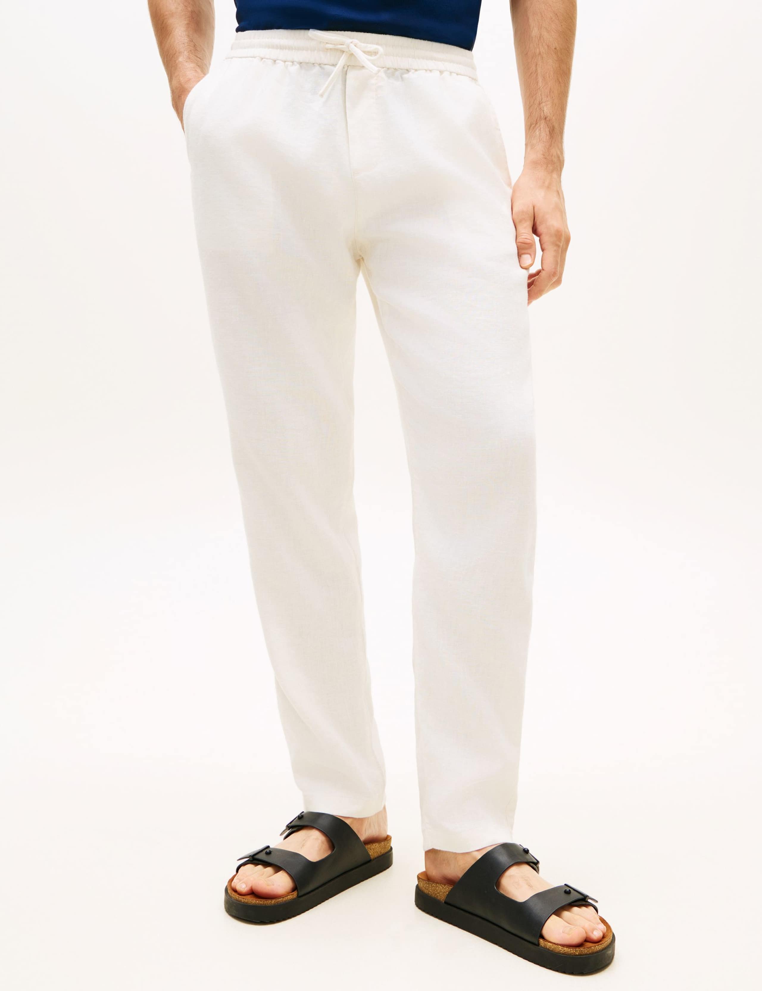 Harlem Sorona Regular Fit Linen Rich Lightweight Trousers