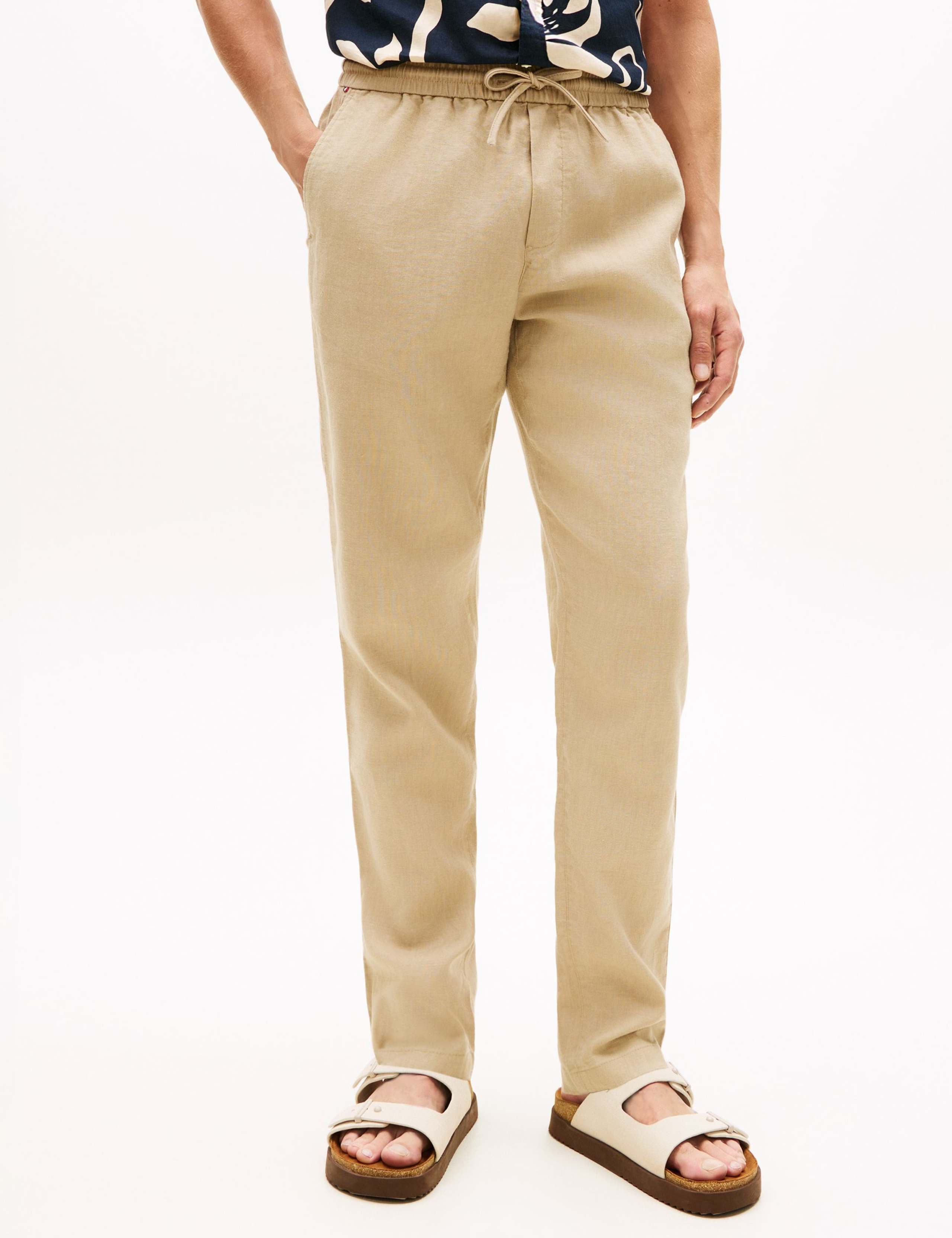 Harlem Sorona Regular Fit Linen Rich Lightweight Trousers