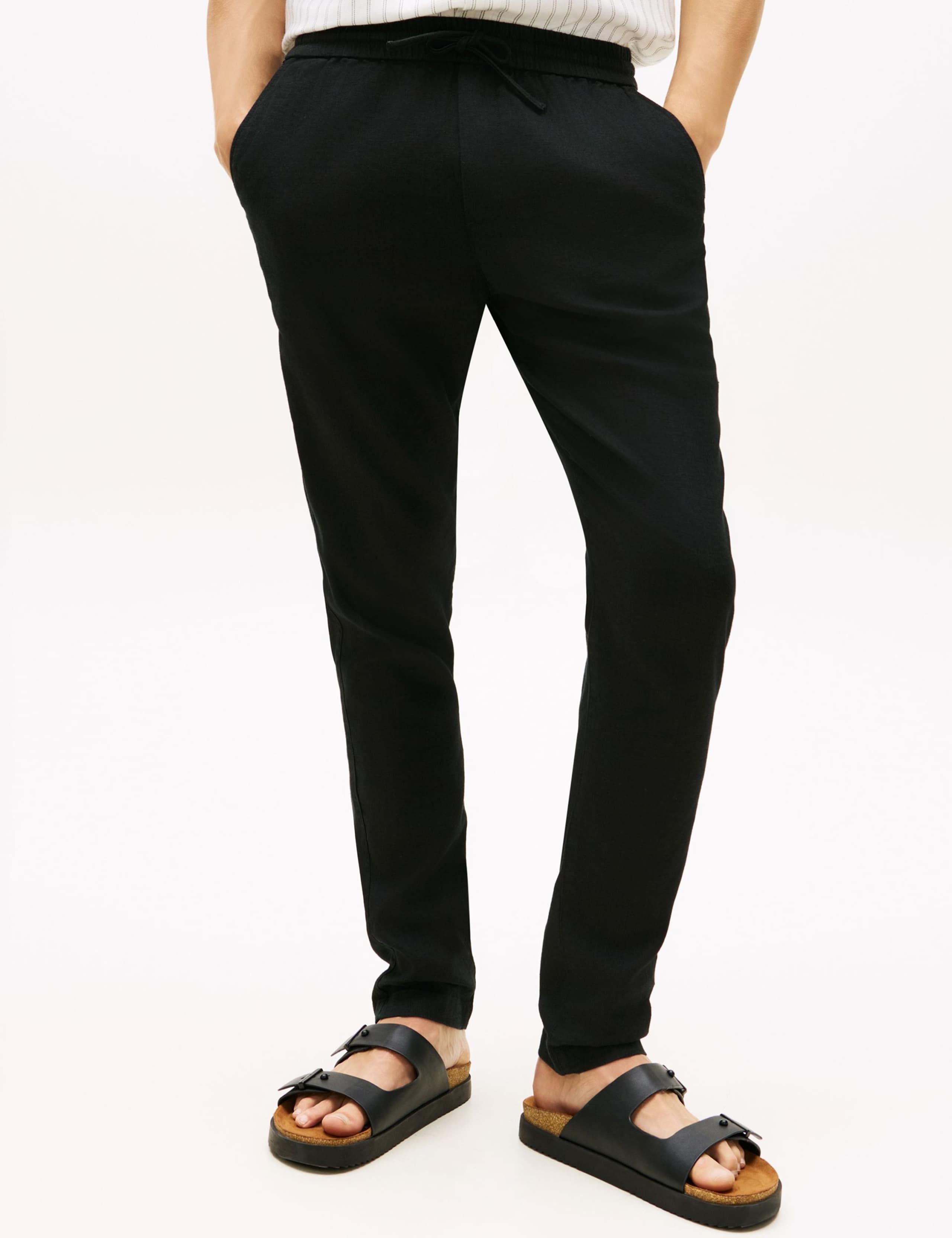Harlem Sorona Regular Fit Linen Rich Lightweight Trousers