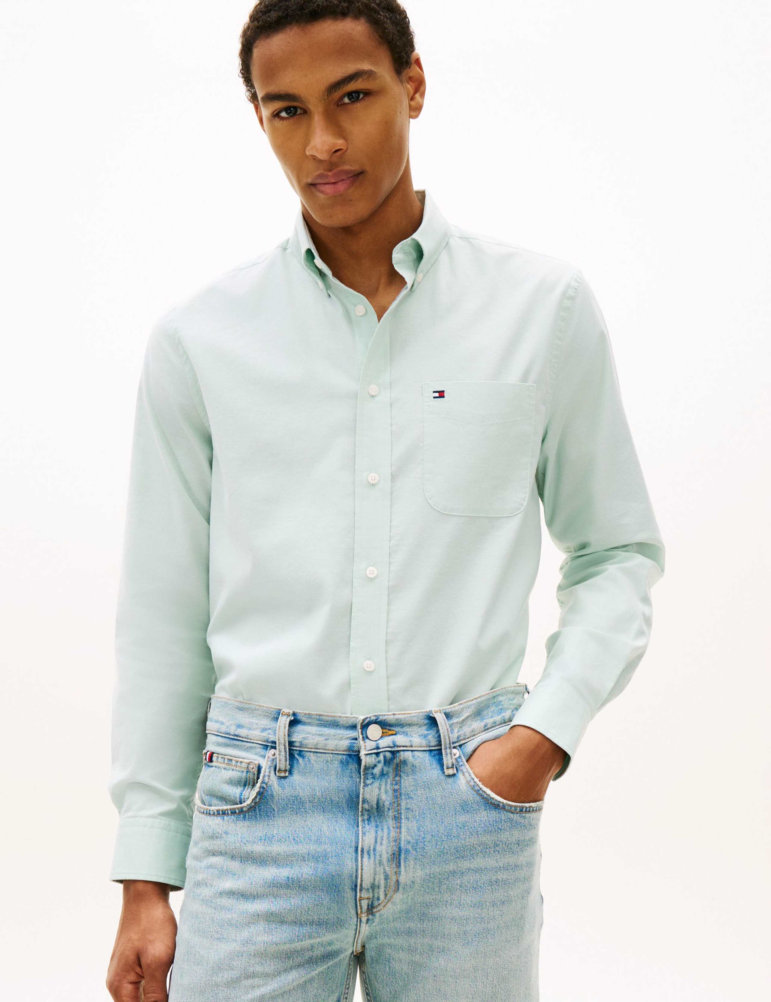 Slim Fit Cotton Rich Oxford Shirt