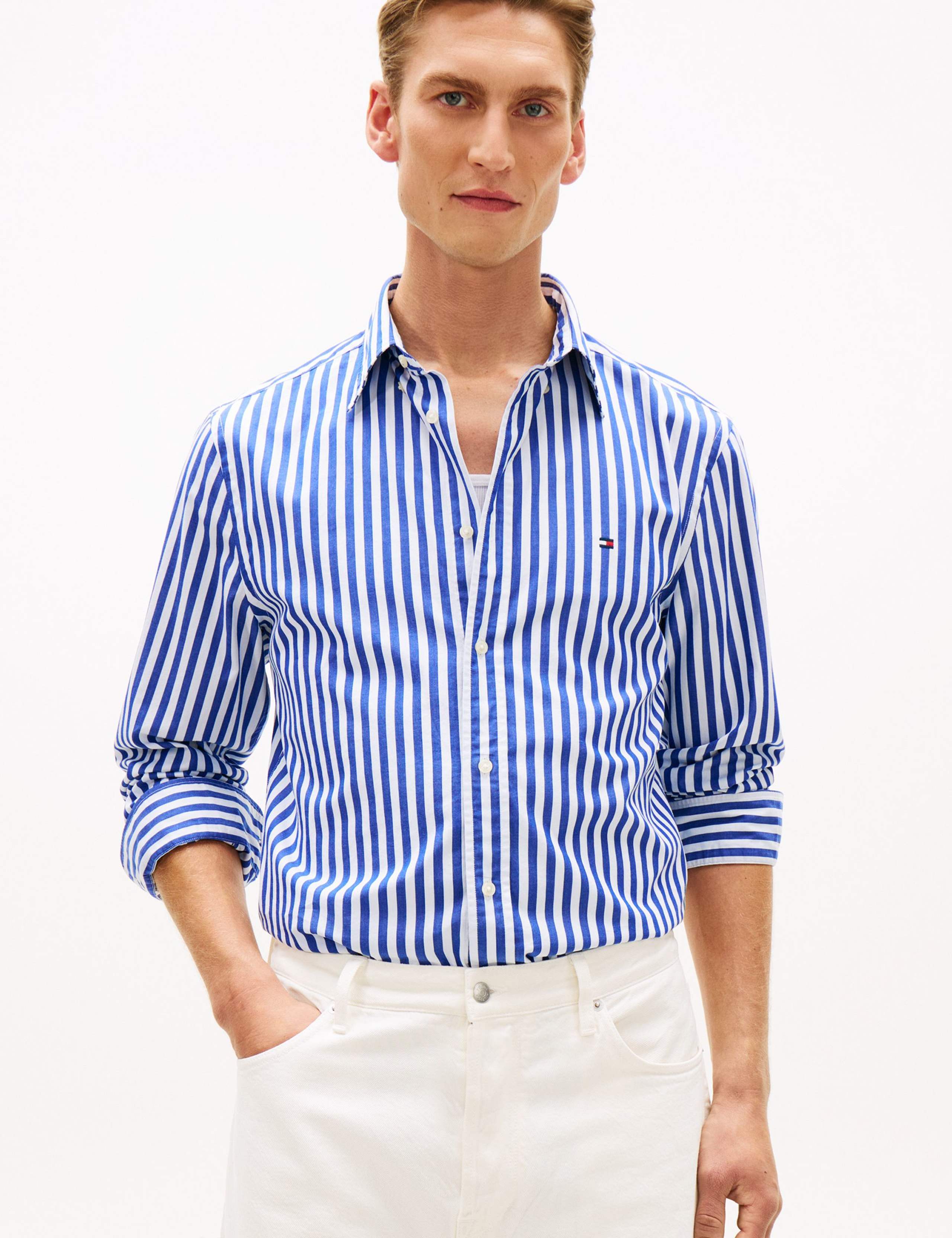Regular Fit Pure Cotton Striped Shirt