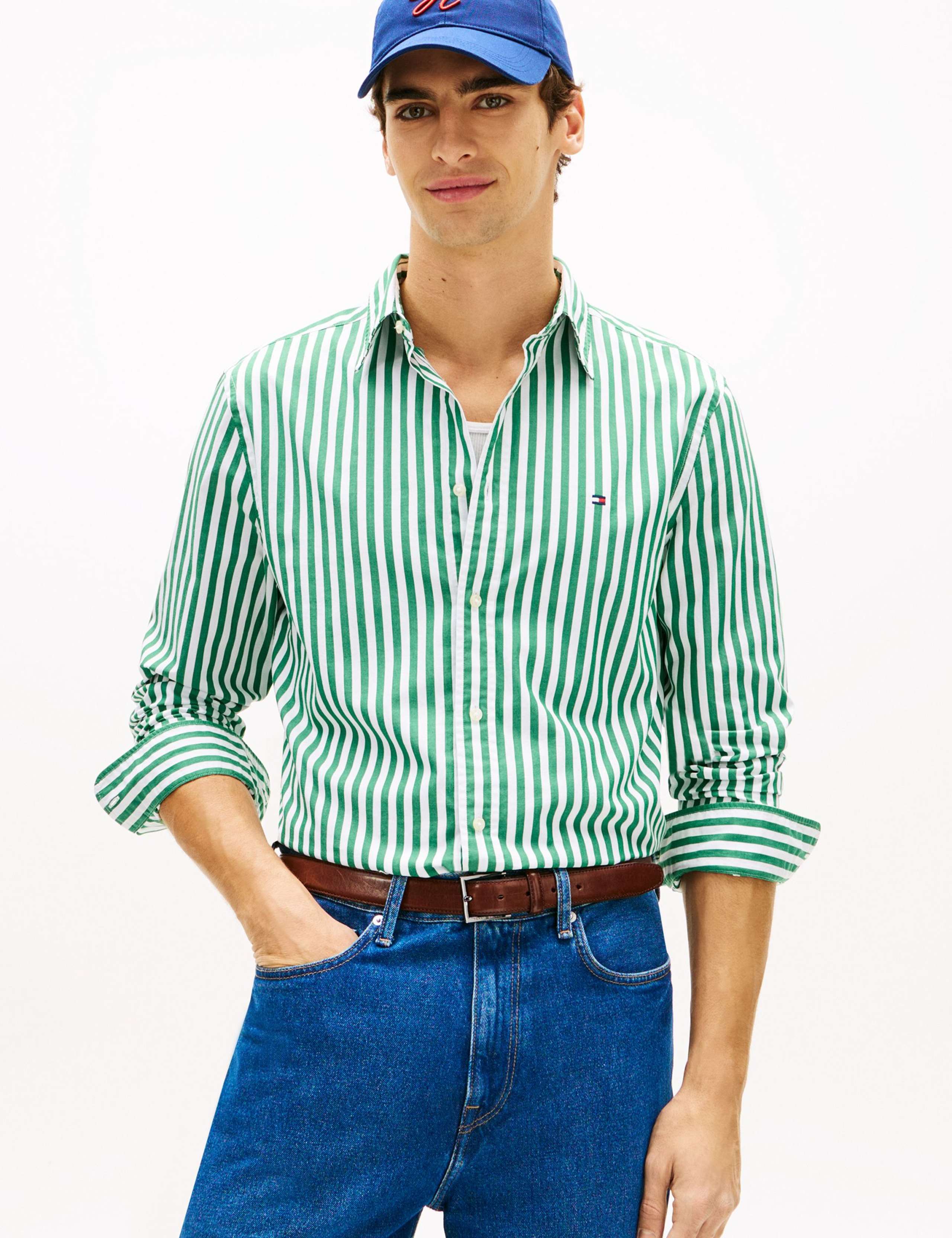 Regular Fit Pure Cotton Striped Shirt