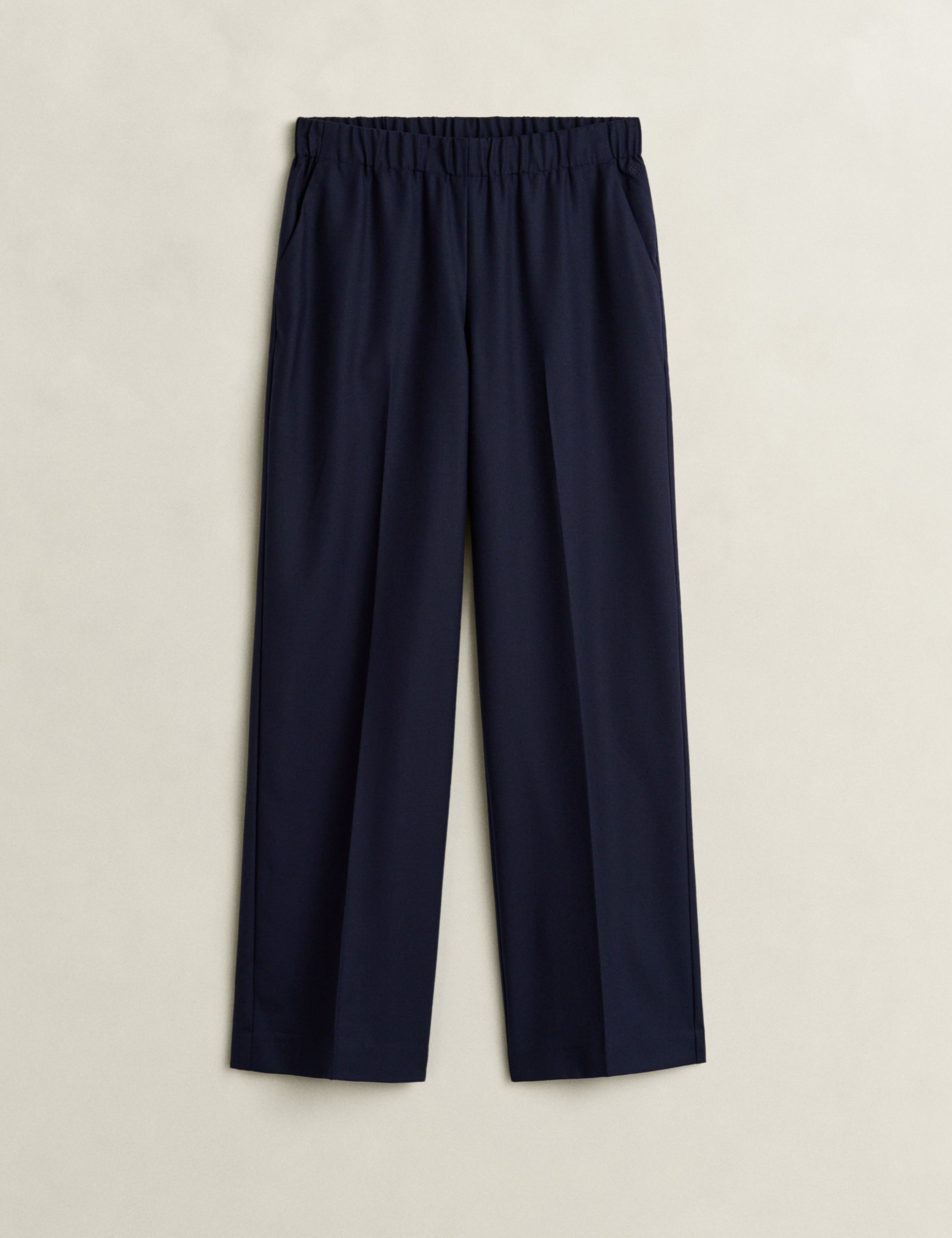 Wool Blend Wide Leg Trousers