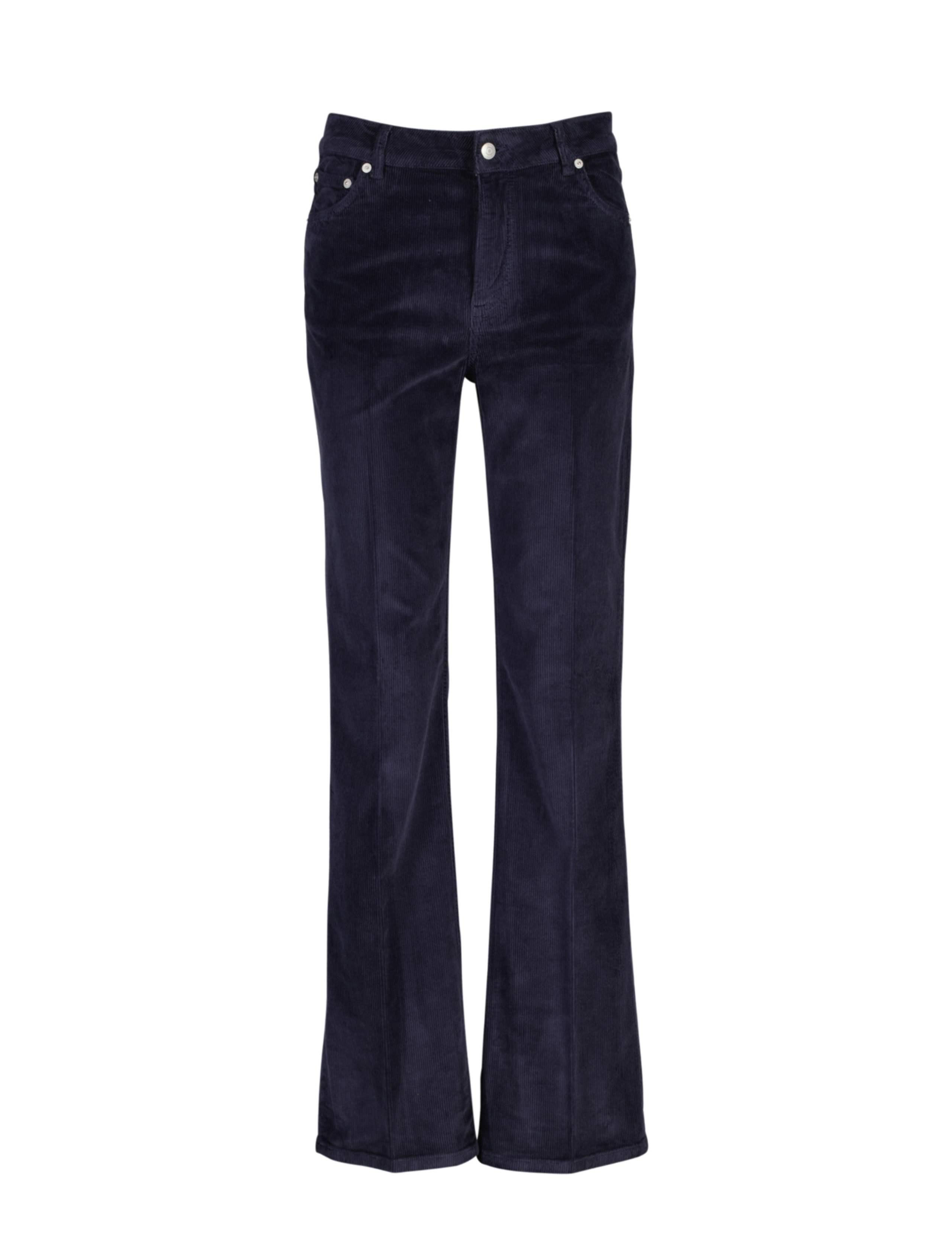 Corduroy Mid Rise Flared Jeans